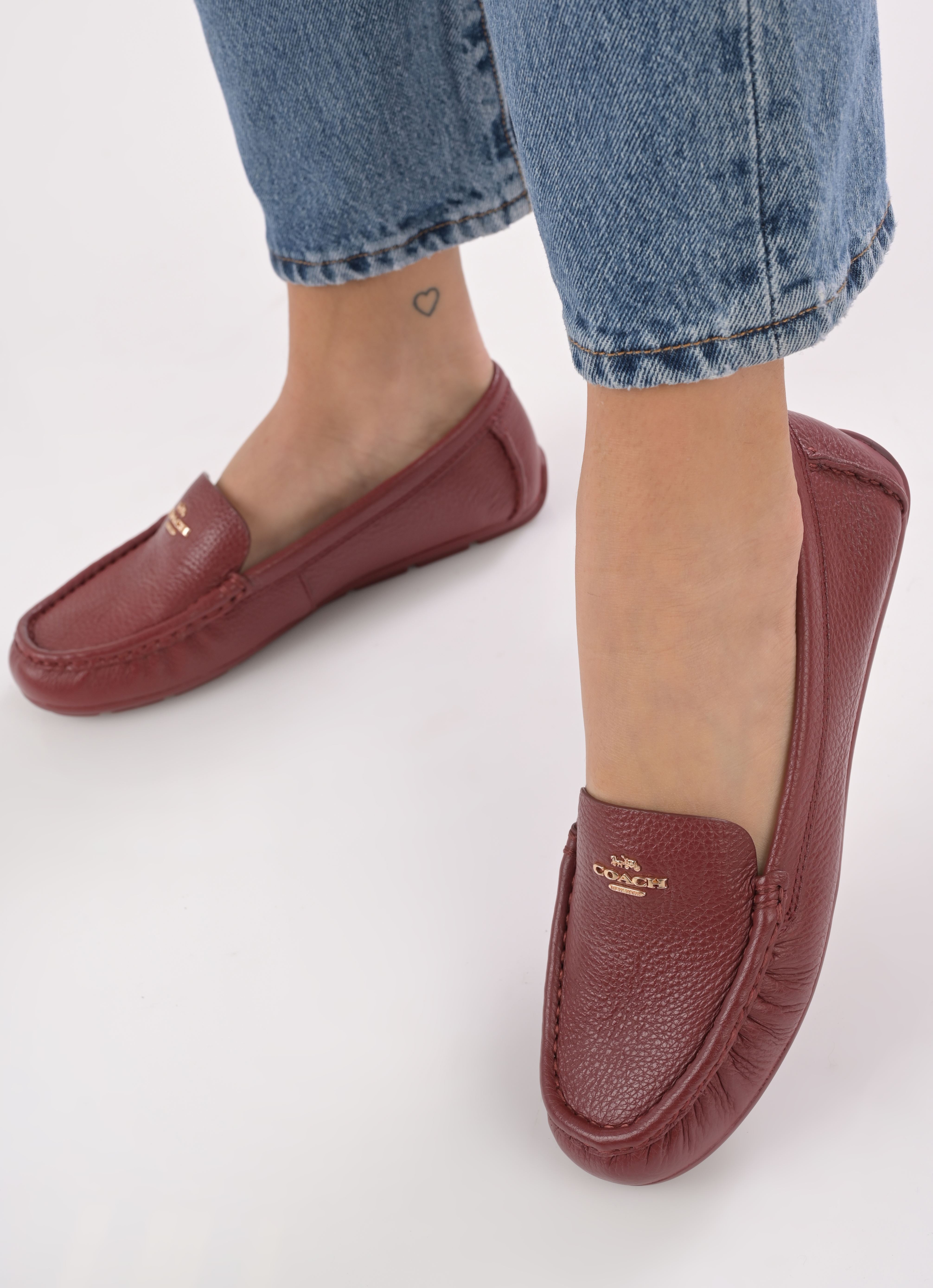 Loafer Marley Leather Driver damen rot Coach Loafer Marley Leather Driver damen rot CHERRY