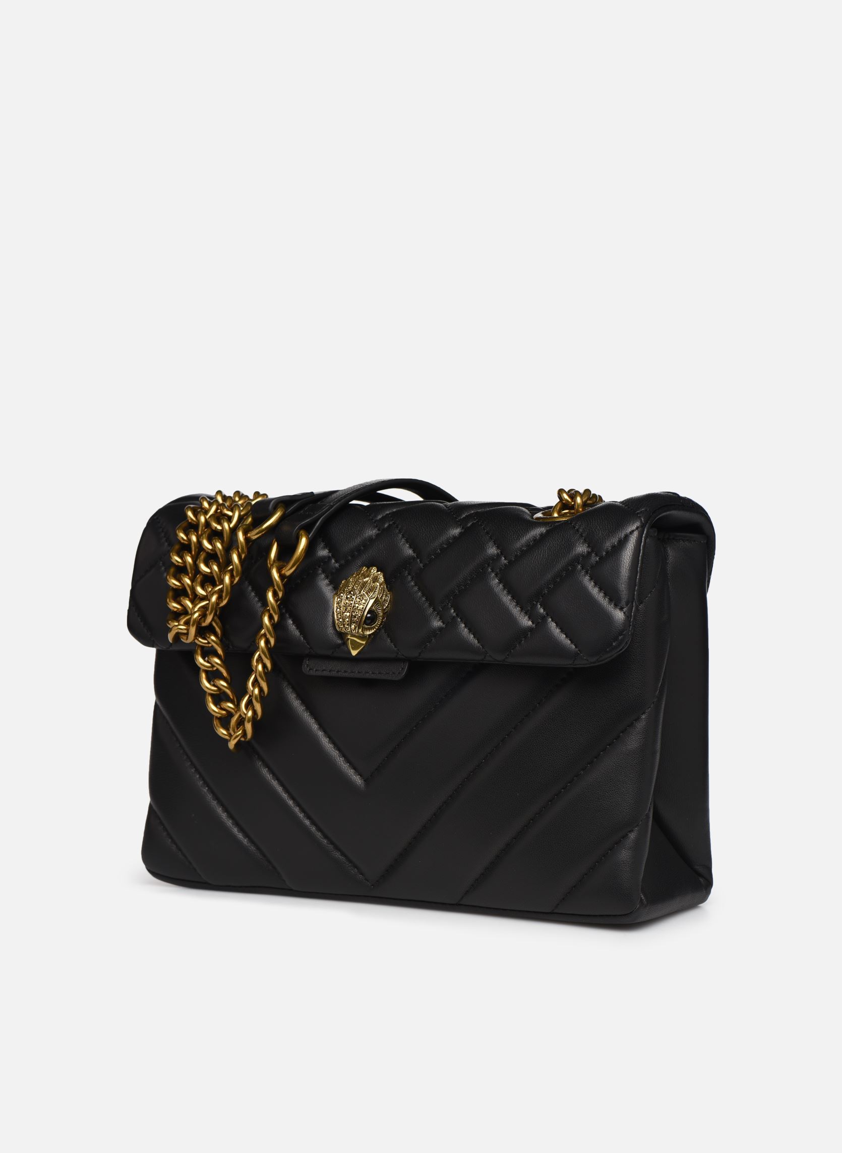 Schoudertassen LEATHER KENSINGTON X BAG dames zwart Kurt Geiger Schoudertassen LEATHER KENSINGTON X BAG dames zwart BLACK