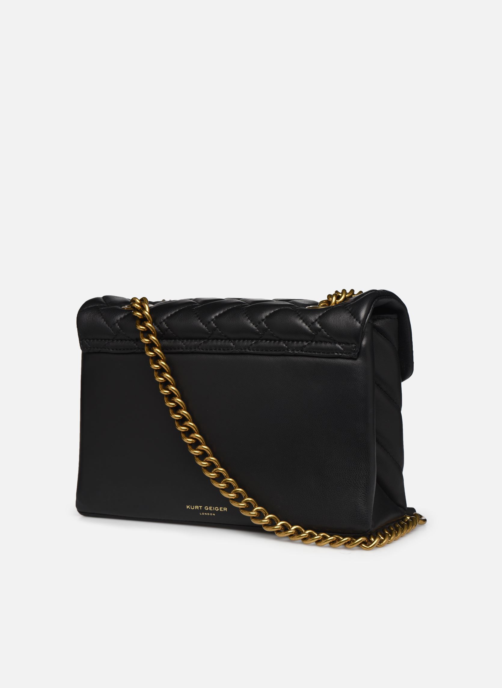 Schoudertassen LEATHER KENSINGTON X BAG dames zwart Kurt Geiger Schoudertassen LEATHER KENSINGTON X BAG dames zwart BLACK