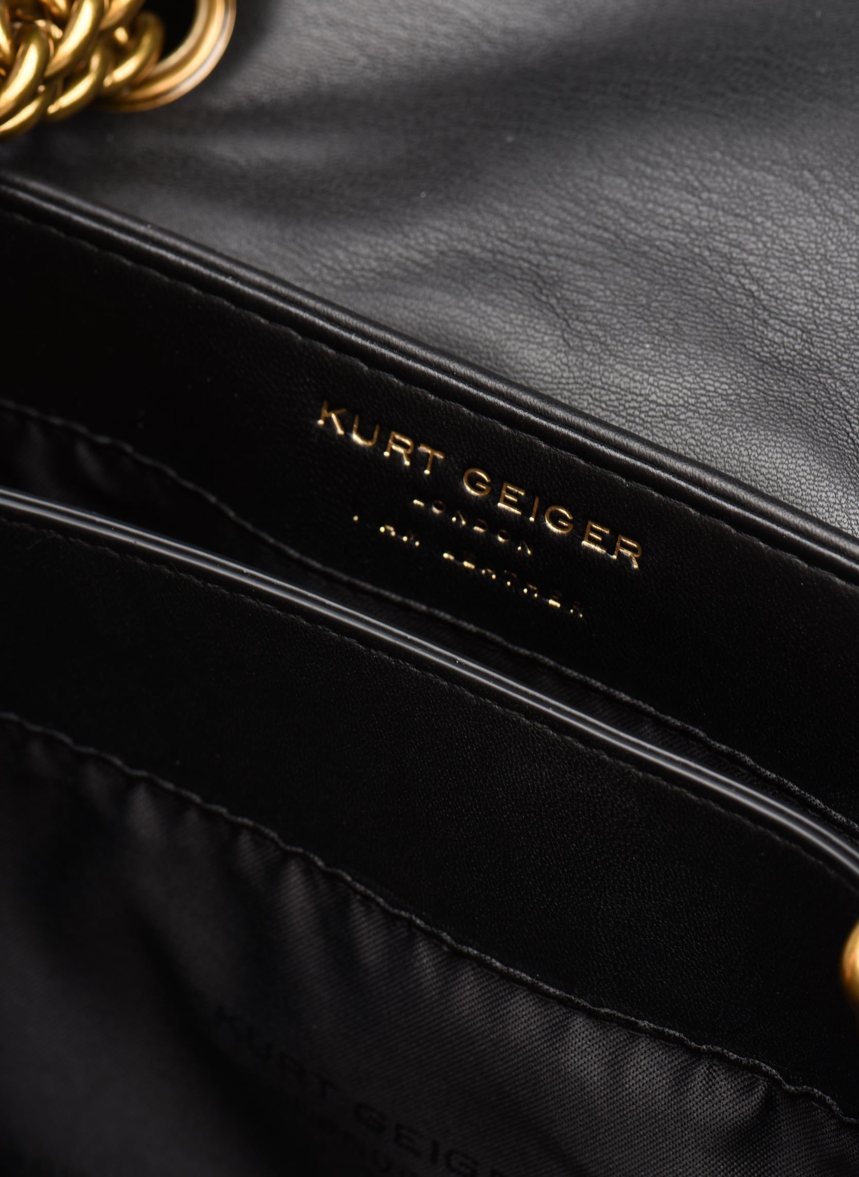 Schoudertassen LEATHER KENSINGTON X BAG dames zwart Kurt Geiger Schoudertassen LEATHER KENSINGTON X BAG dames zwart BLACK