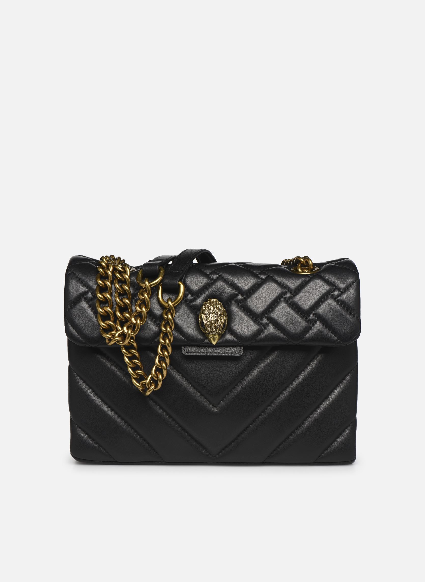 Schoudertassen LEATHER KENSINGTON X BAG dames zwart Kurt Geiger Schoudertassen LEATHER KENSINGTON X BAG dames zwart BLACK