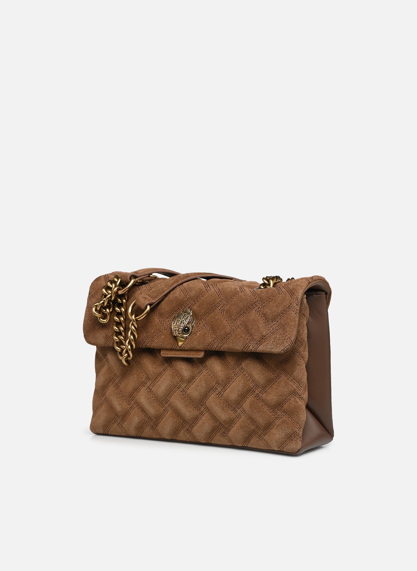 Schoudertassen LEATHER KENSINGTON BAG dames bruin Kurt Geiger Schoudertassen LEATHER KENSINGTON BAG dames bruin BROWN