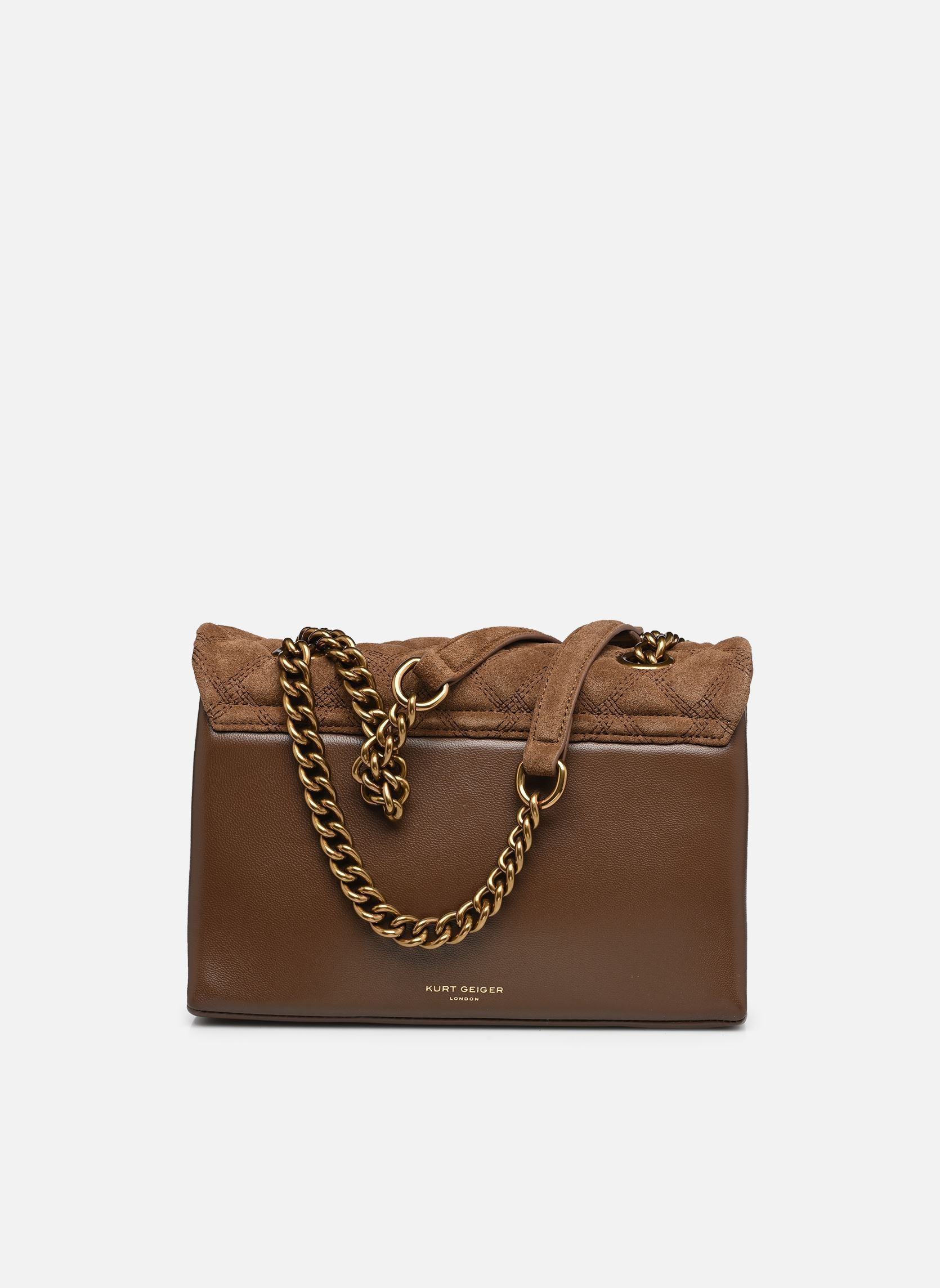 Schoudertassen LEATHER KENSINGTON BAG dames bruin Kurt Geiger Schoudertassen LEATHER KENSINGTON BAG dames bruin BROWN