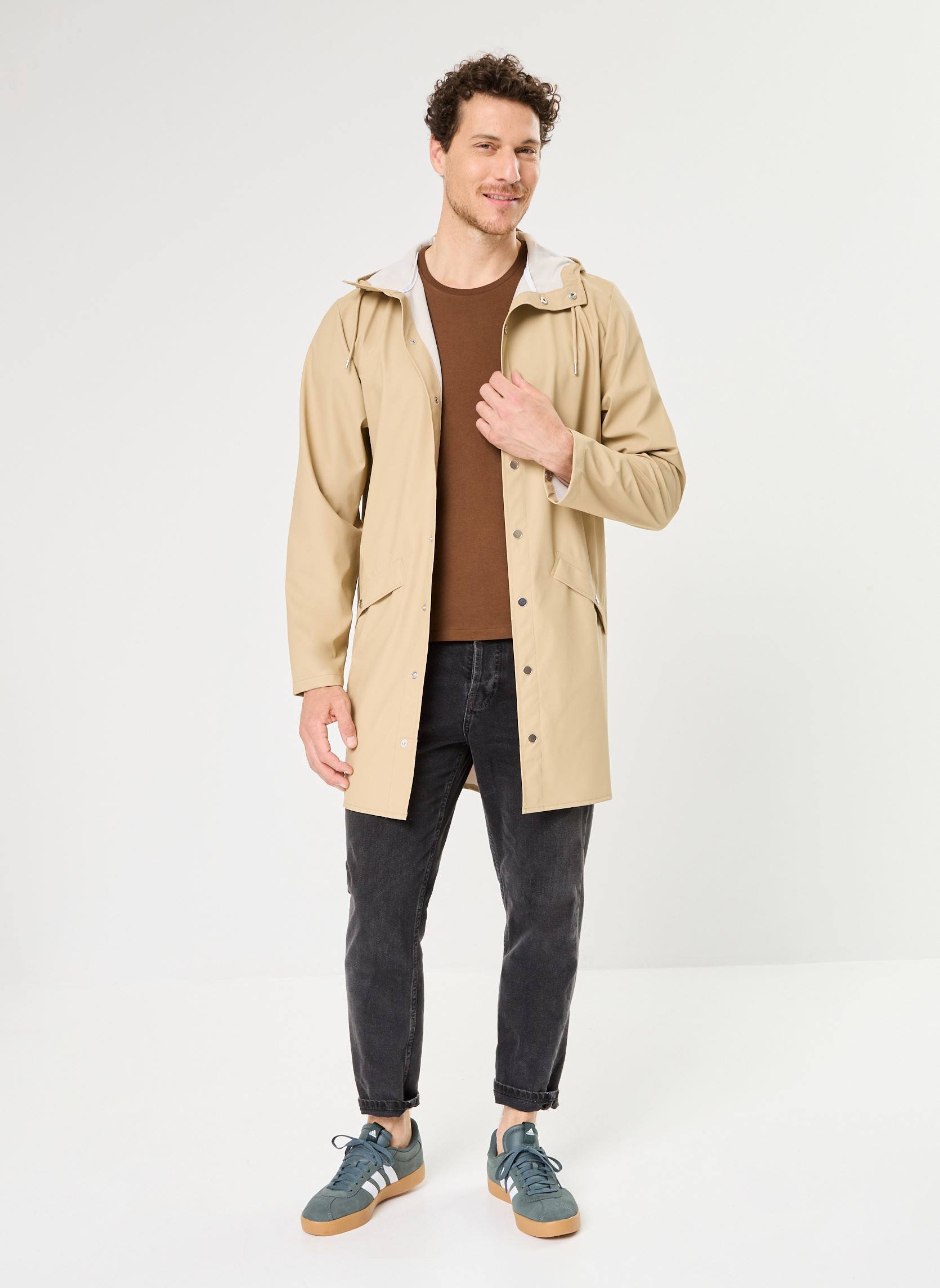 Wasserdichte Jacken Long Jacket M herren beige Rains Wasserdichte Jacken Long Jacket M herren beige SAND