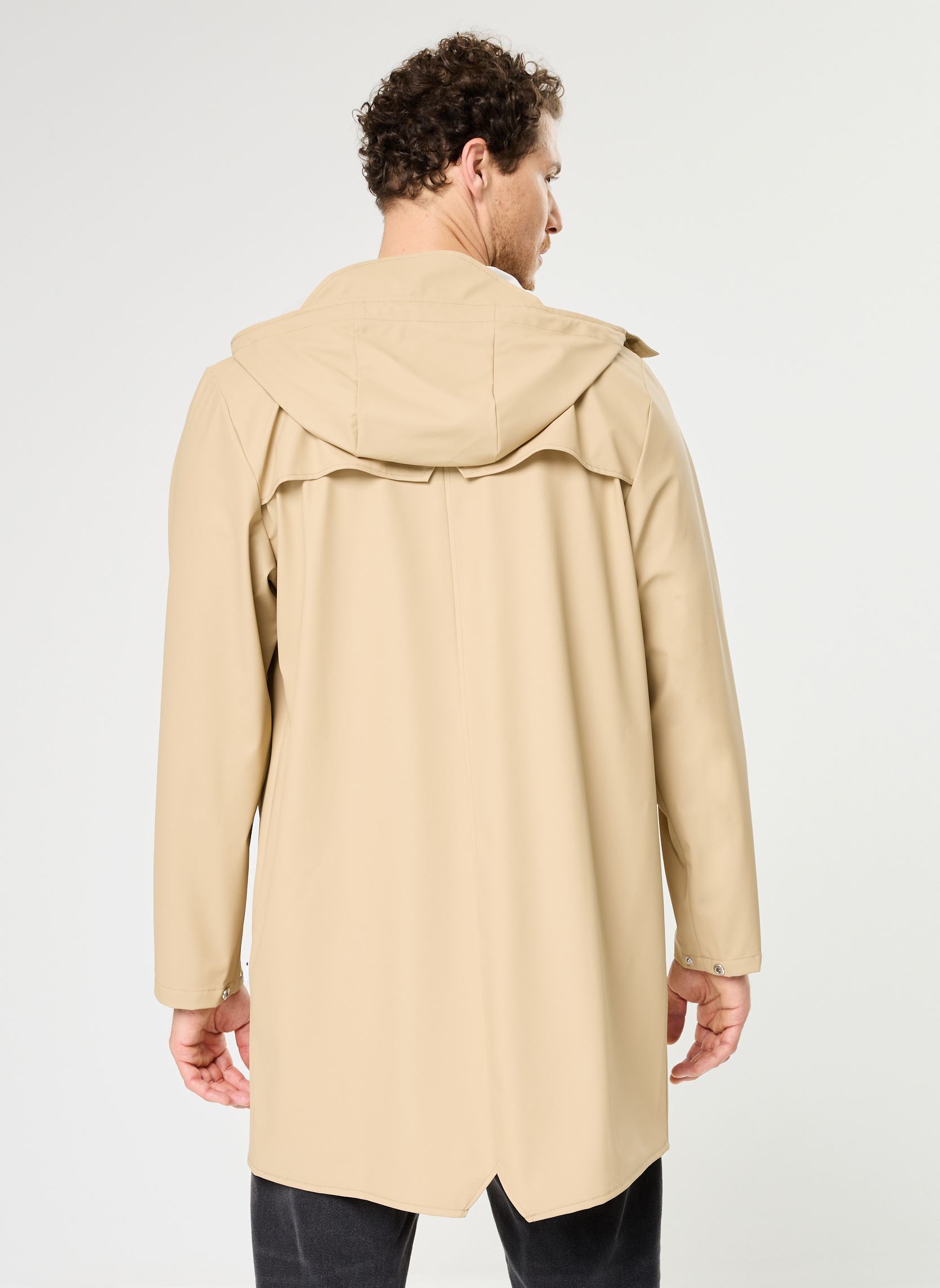 Wasserdichte Jacken Long Jacket M herren beige Rains Wasserdichte Jacken Long Jacket M herren beige SAND