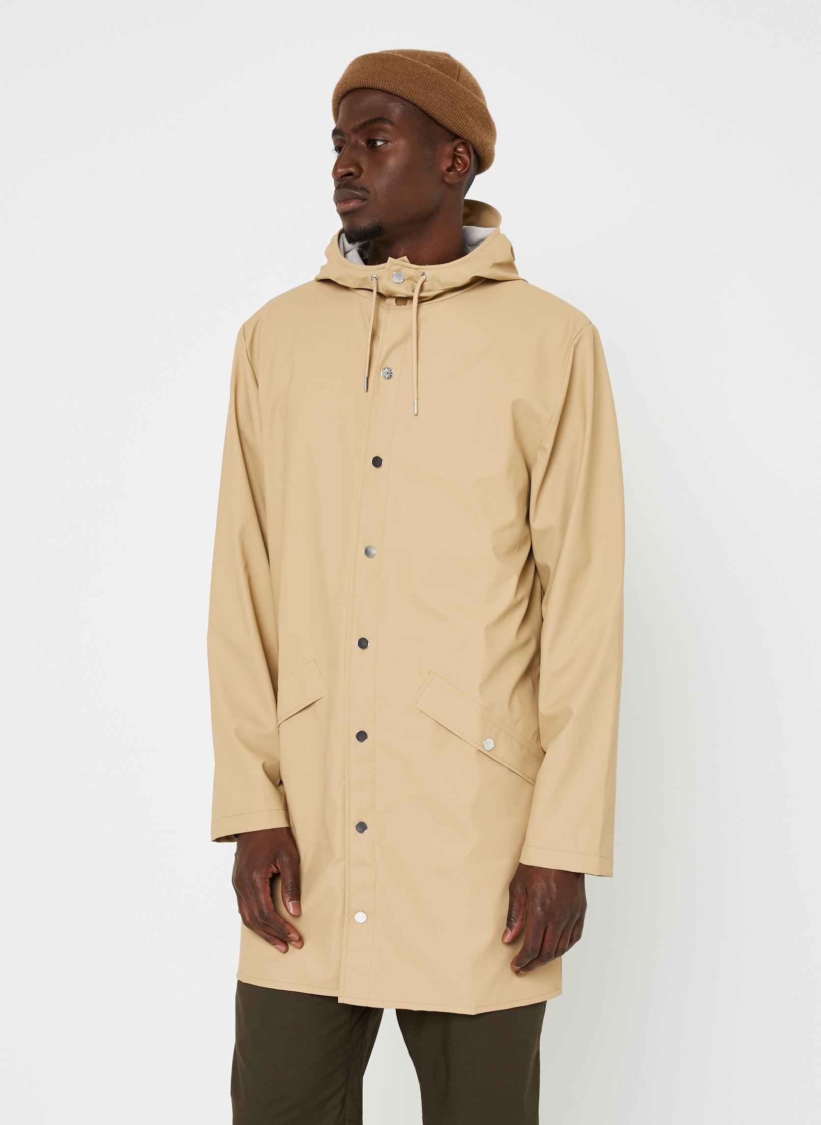 Wasserdichte Jacken Long Jacket M herren beige Rains Wasserdichte Jacken Long Jacket M herren beige SAND