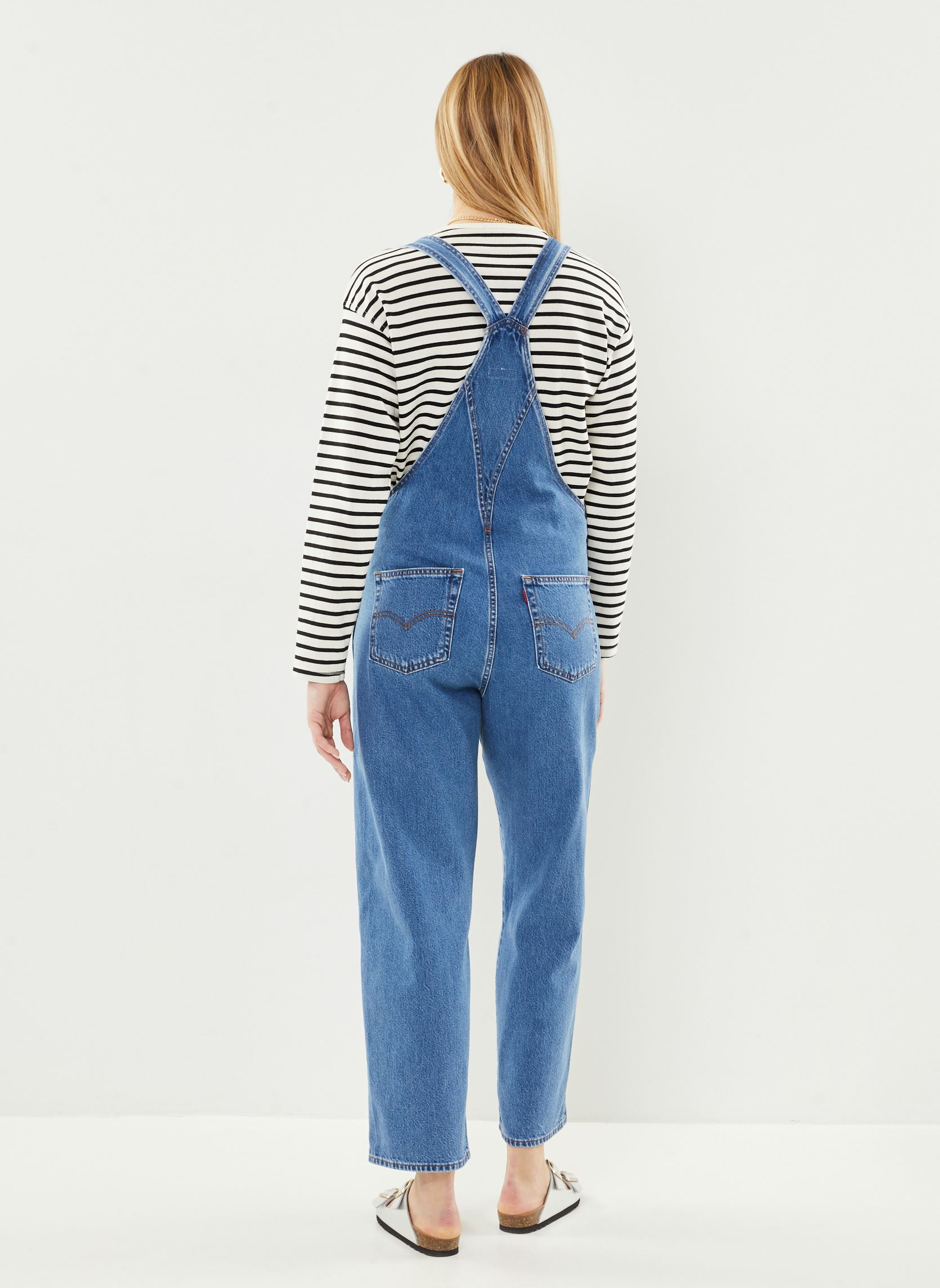 HANMAX Tuinbroek linnen jumpsuit overall dames zomer met zak retro