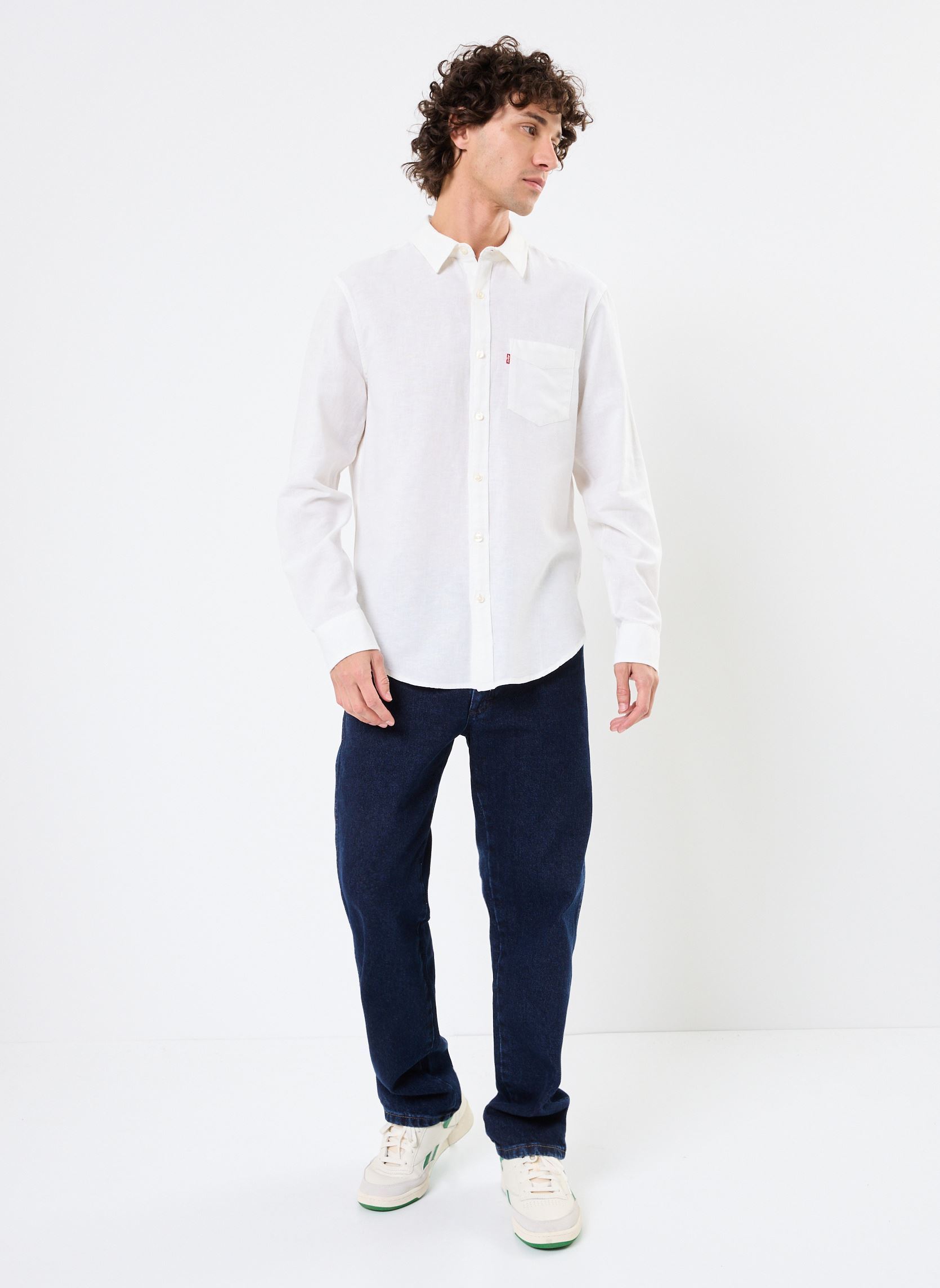 Hemden Sunset 1 Pocket Standard heren wit Levi's Hemden Sunset 1 Pocket Standard heren wit BRIGHT WHITE PLUS COTTON LINEN