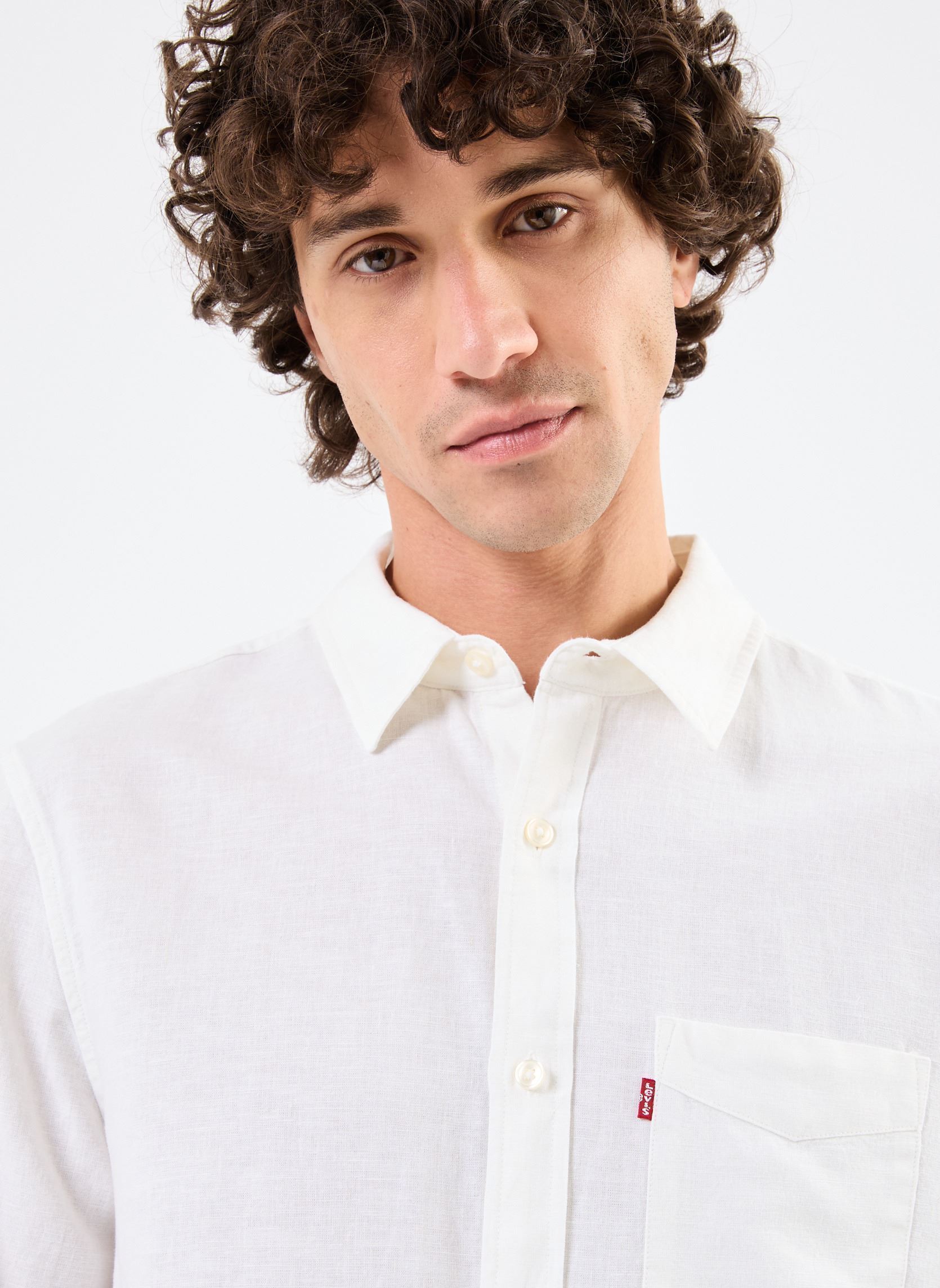 Hemden Sunset 1 Pocket Standard heren wit Levi's Hemden Sunset 1 Pocket Standard heren wit BRIGHT WHITE PLUS COTTON LINEN