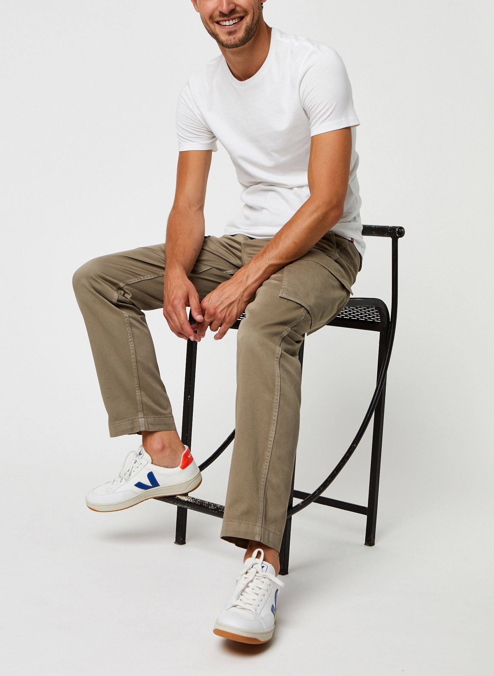 Tee-shirts SLIM 2PK CREWNECK 1 homme blanc Levi's Tee-shirts SLIM 2PK CREWNECK 1 homme blanc Two-Pack Tee White +