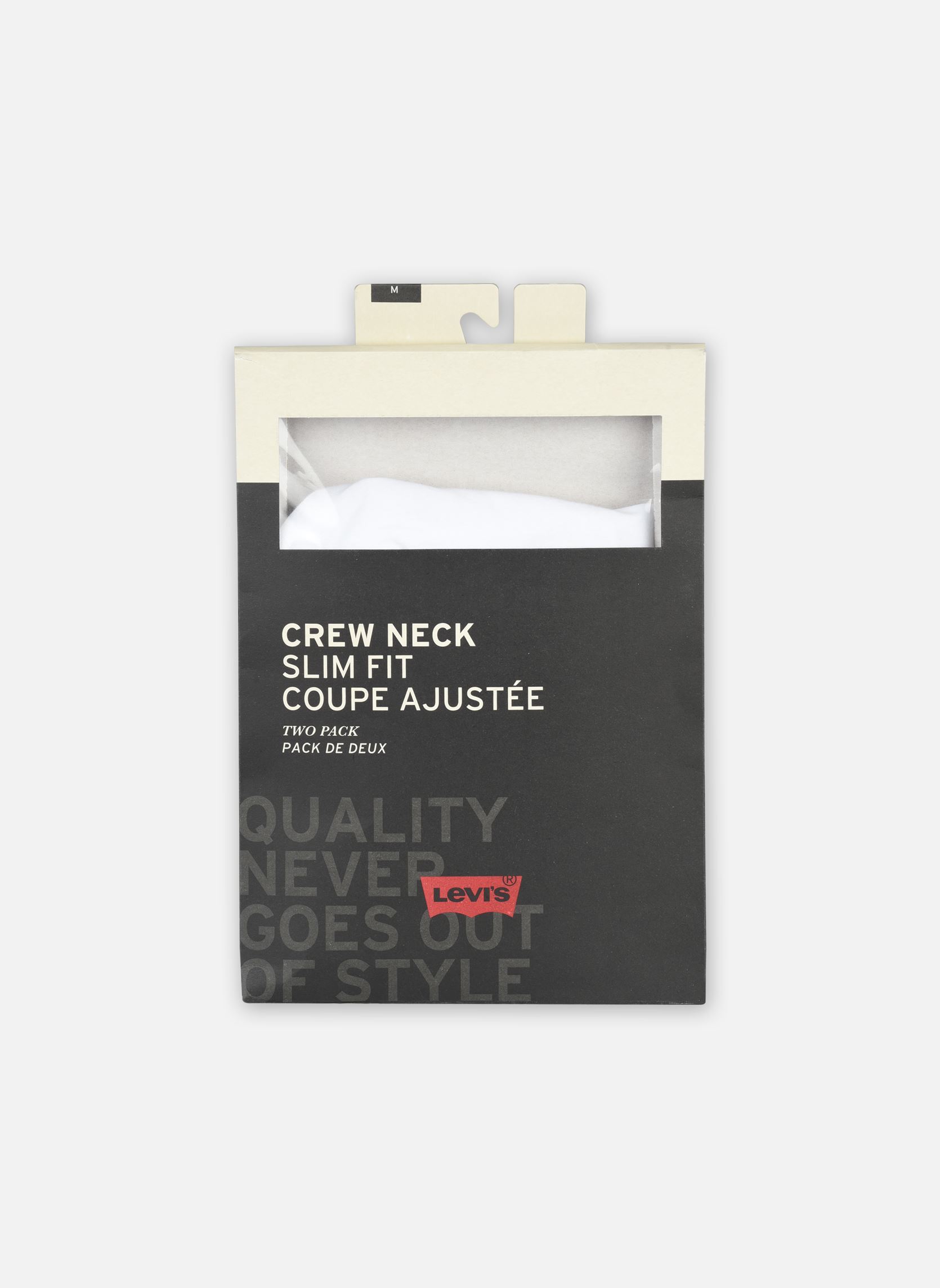 Tee-shirts SLIM 2PK CREWNECK 1 homme blanc Levi's Tee-shirts SLIM 2PK CREWNECK 1 homme blanc Two-Pack Tee White +