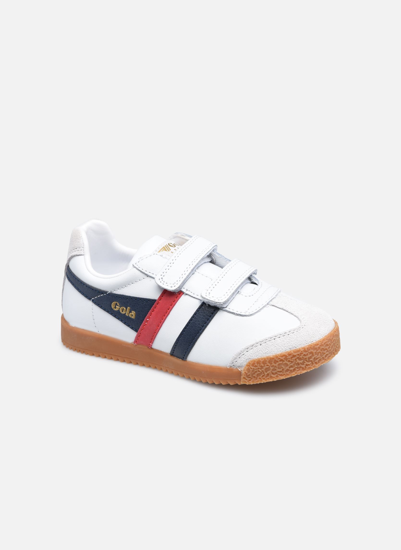 Baskets basses Harrier Leather Velcro blanc Gola Baskets basses Harrier Leather Velcro blanc WhiteNavyRed