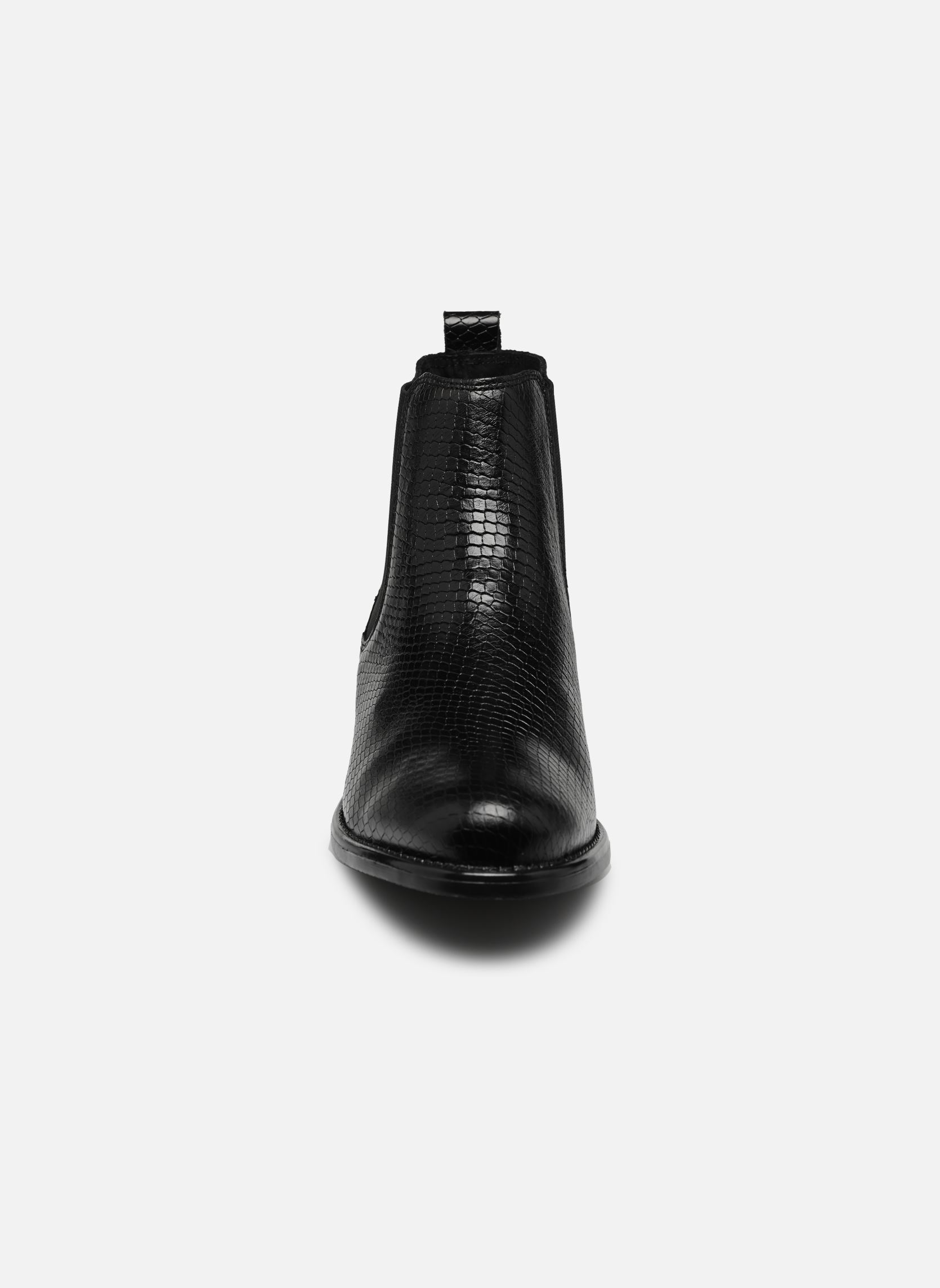 Niedrige Ankle Boots Cedra damen schwarz Georgia Rose Niedrige Ankle Boots Cedra damen schwarz Noir croco