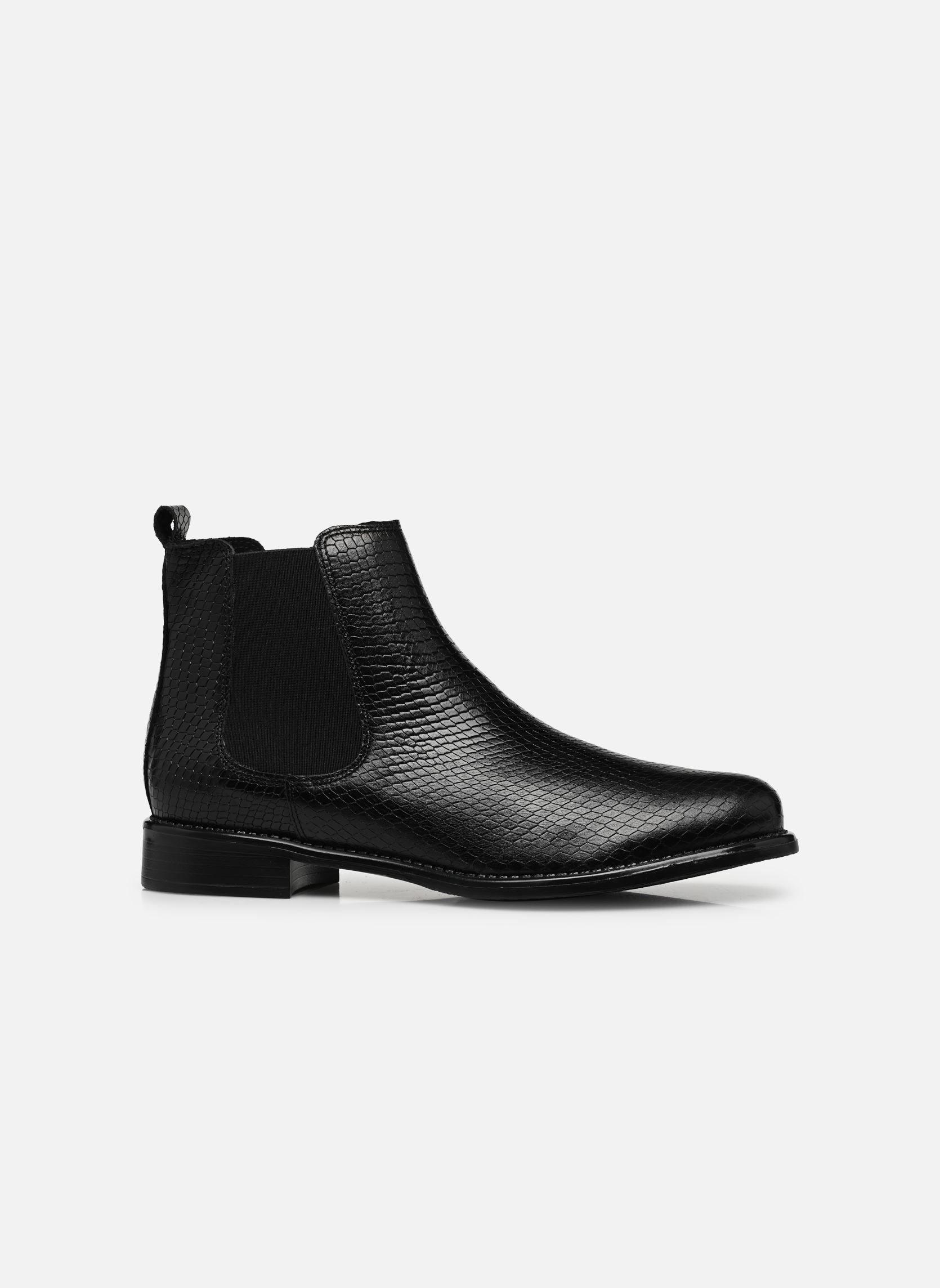 Niedrige Ankle Boots Cedra damen schwarz Georgia Rose Niedrige Ankle Boots Cedra damen schwarz Noir croco
