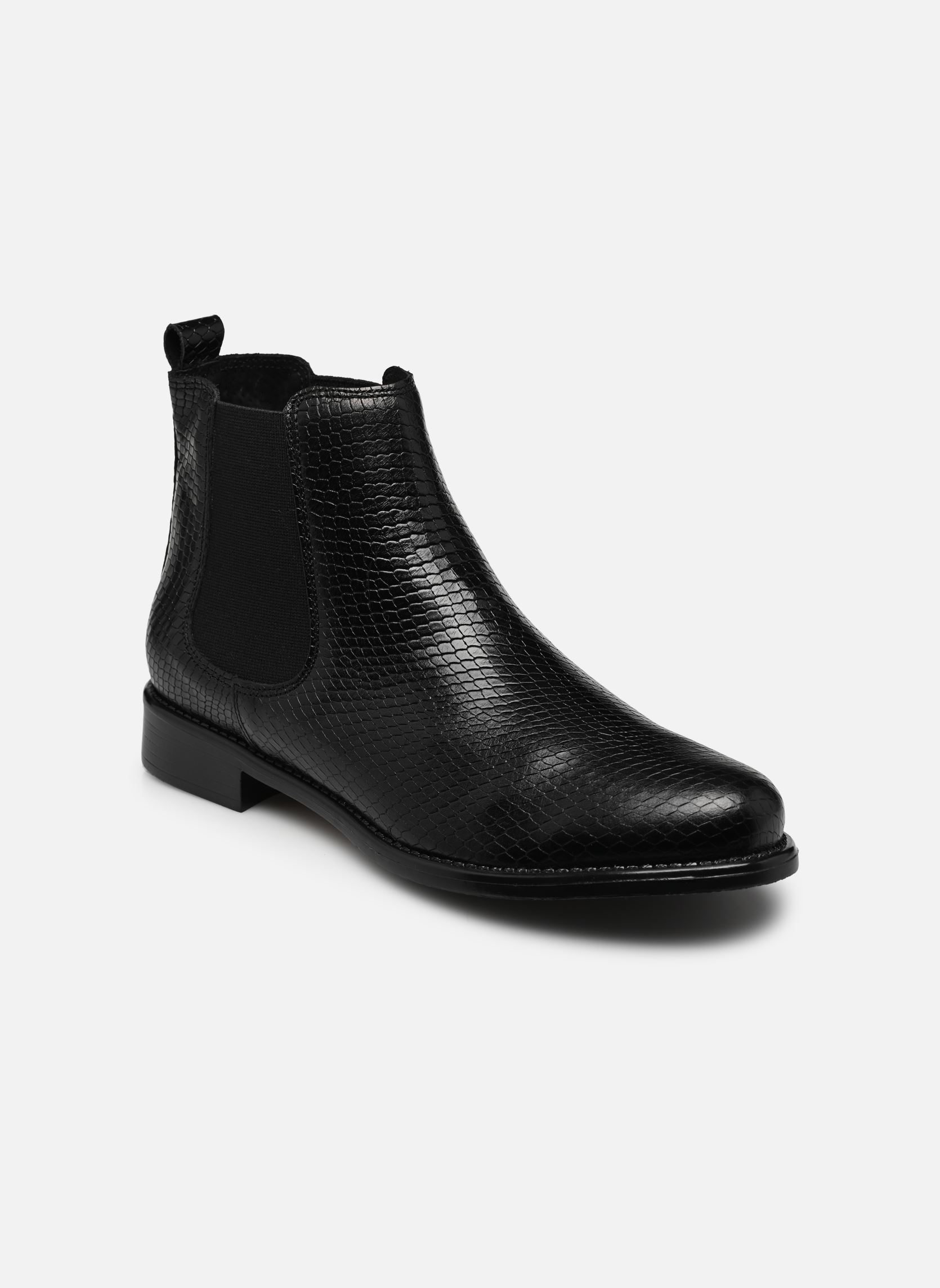 Niedrige Ankle Boots Cedra damen schwarz Georgia Rose Niedrige Ankle Boots Cedra damen schwarz Noir croco