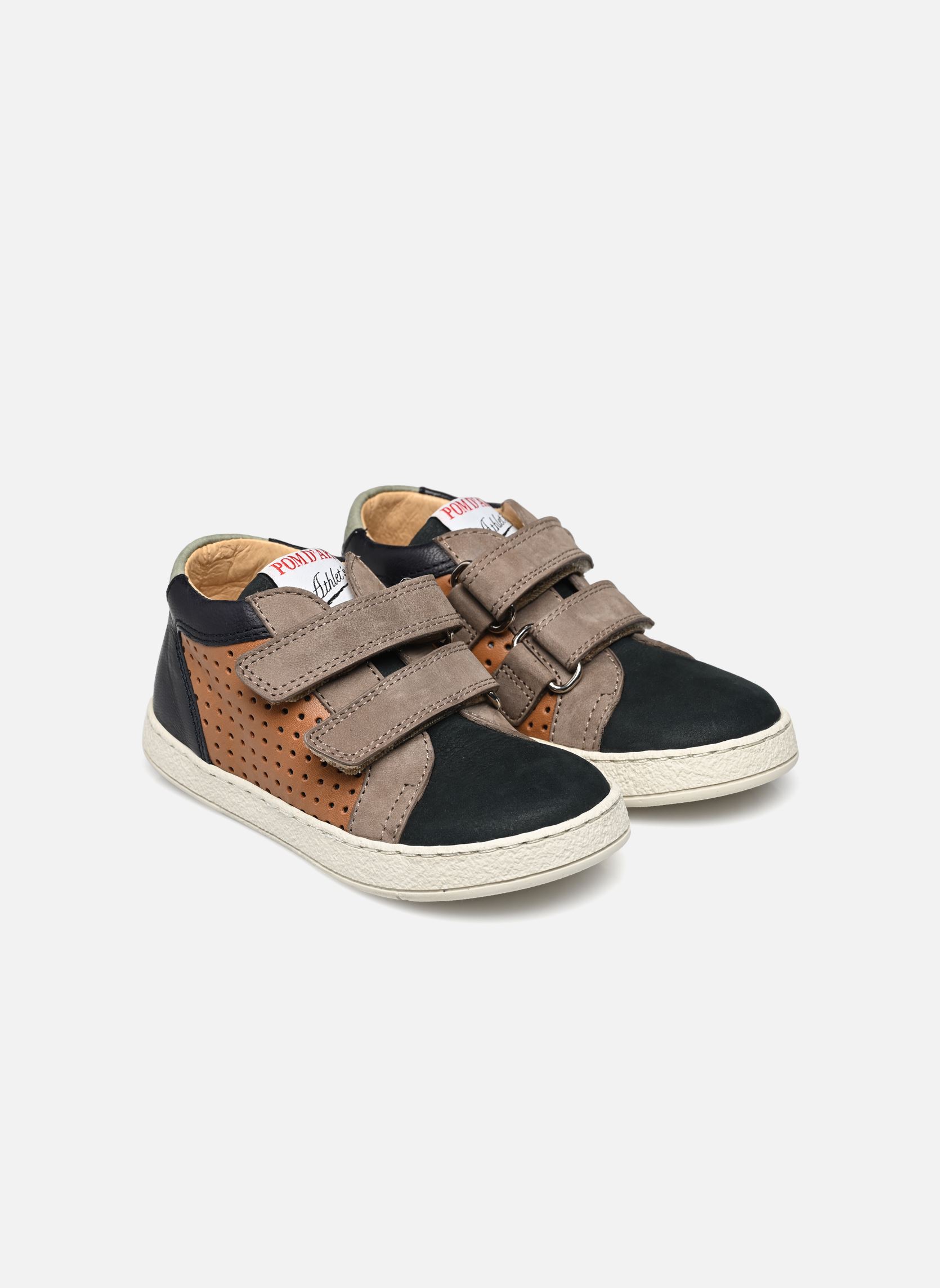 Knöchelhohe Sneaker Mousse Dop jungen mehrfarbig Pom d Api Knöchelhohe Sneaker Mousse Dop jungen mehrfarbig NUTS - MARINE - GRIS