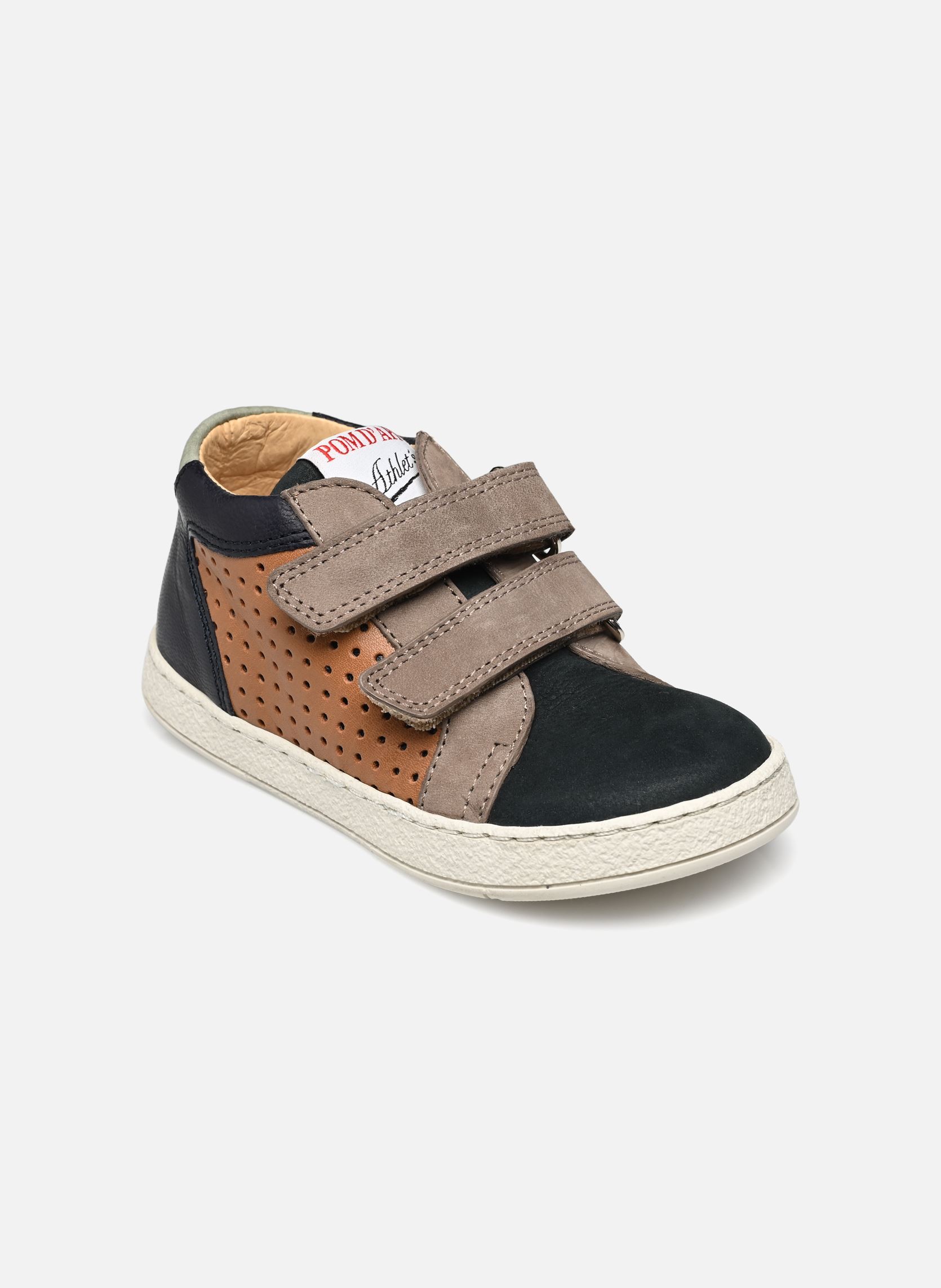 Knöchelhohe Sneaker Mousse Dop jungen mehrfarbig Pom d Api Knöchelhohe Sneaker Mousse Dop jungen mehrfarbig NUTS - MARINE - GRIS