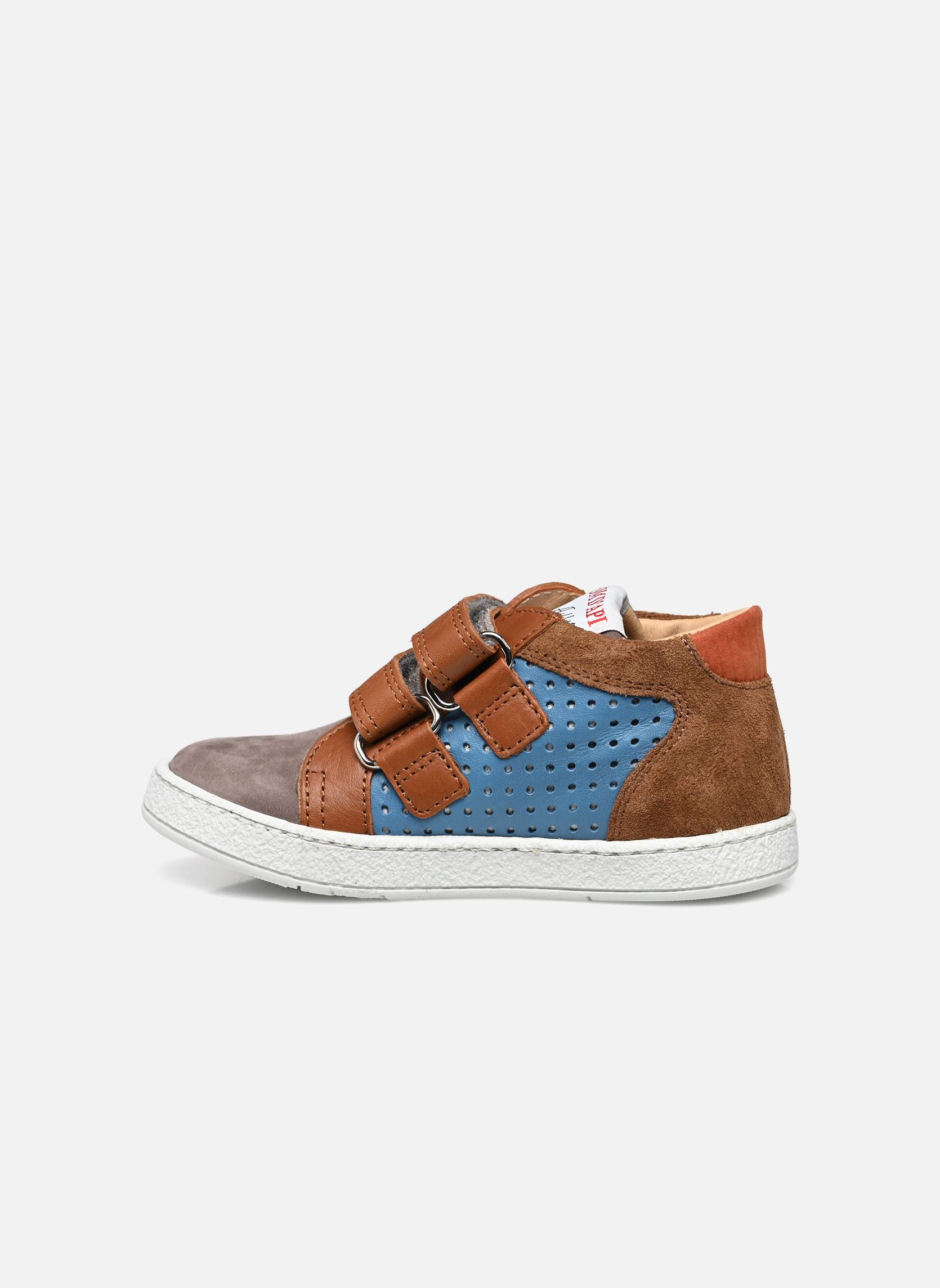Sneakers alte Mousse Dop bambino multicolore Pom d Api Sneakers alte Mousse Dop bambino multicolore BLEU - DK CAMEL - WO