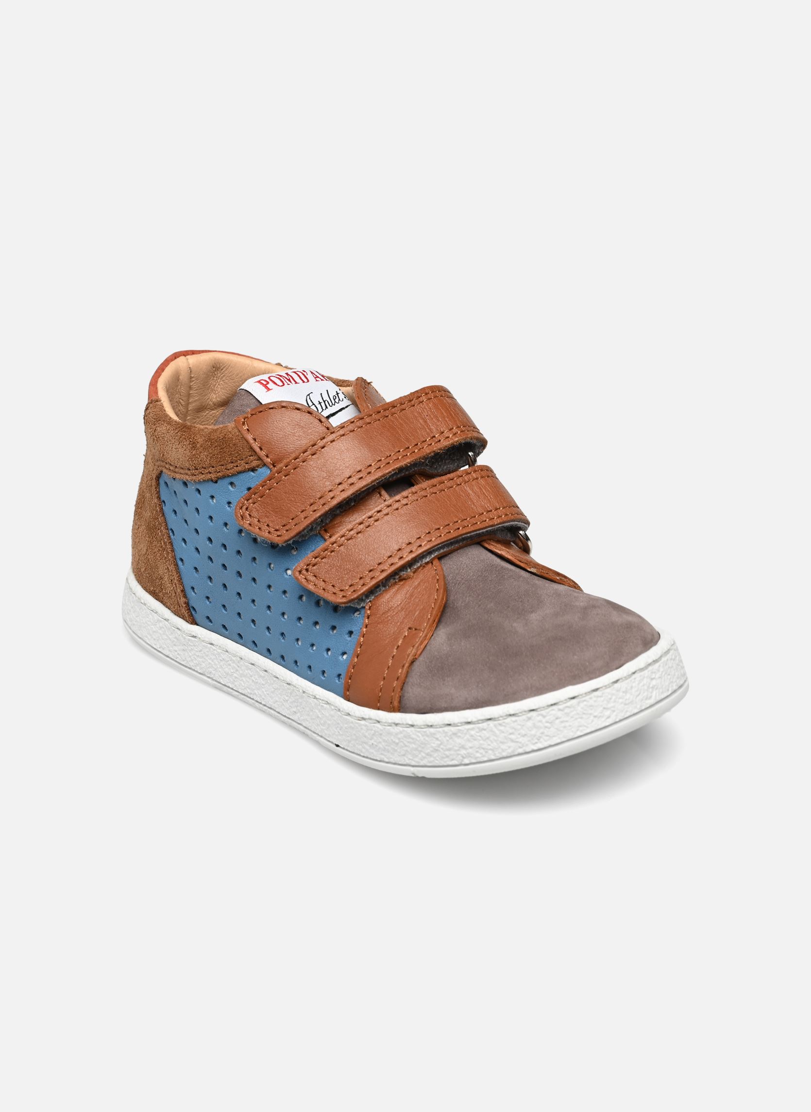 Sneakers alte Mousse Dop bambino multicolore Pom d Api Sneakers alte Mousse Dop bambino multicolore BLEU - DK CAMEL - WO