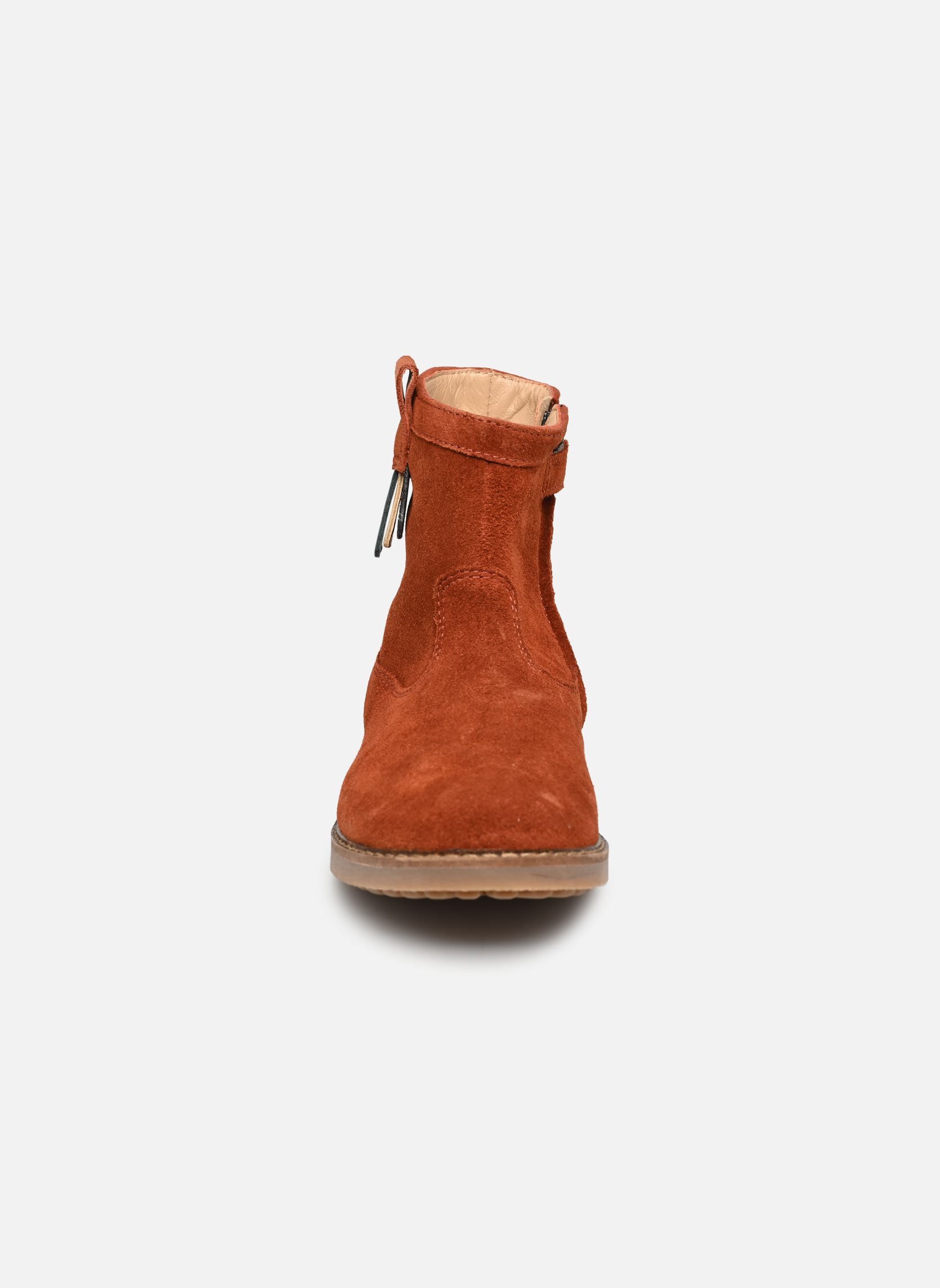Bottines Trip Arty fille bordeaux Pom d Api Bottines Trip Arty fille bordeaux BRIQUE - SUN - PETRO
