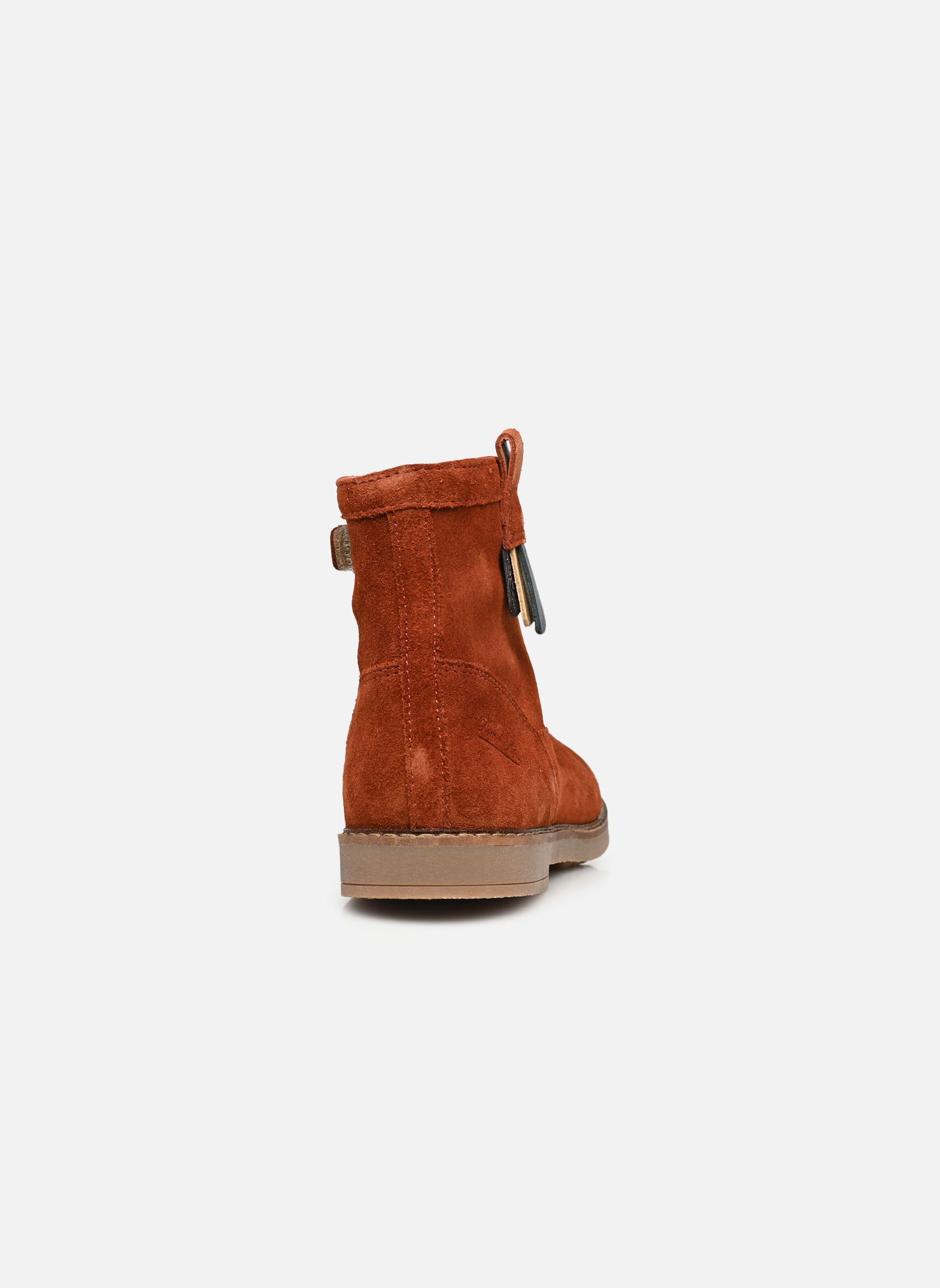 Bottines Trip Arty fille bordeaux Pom d Api Bottines Trip Arty fille bordeaux BRIQUE - SUN - PETRO