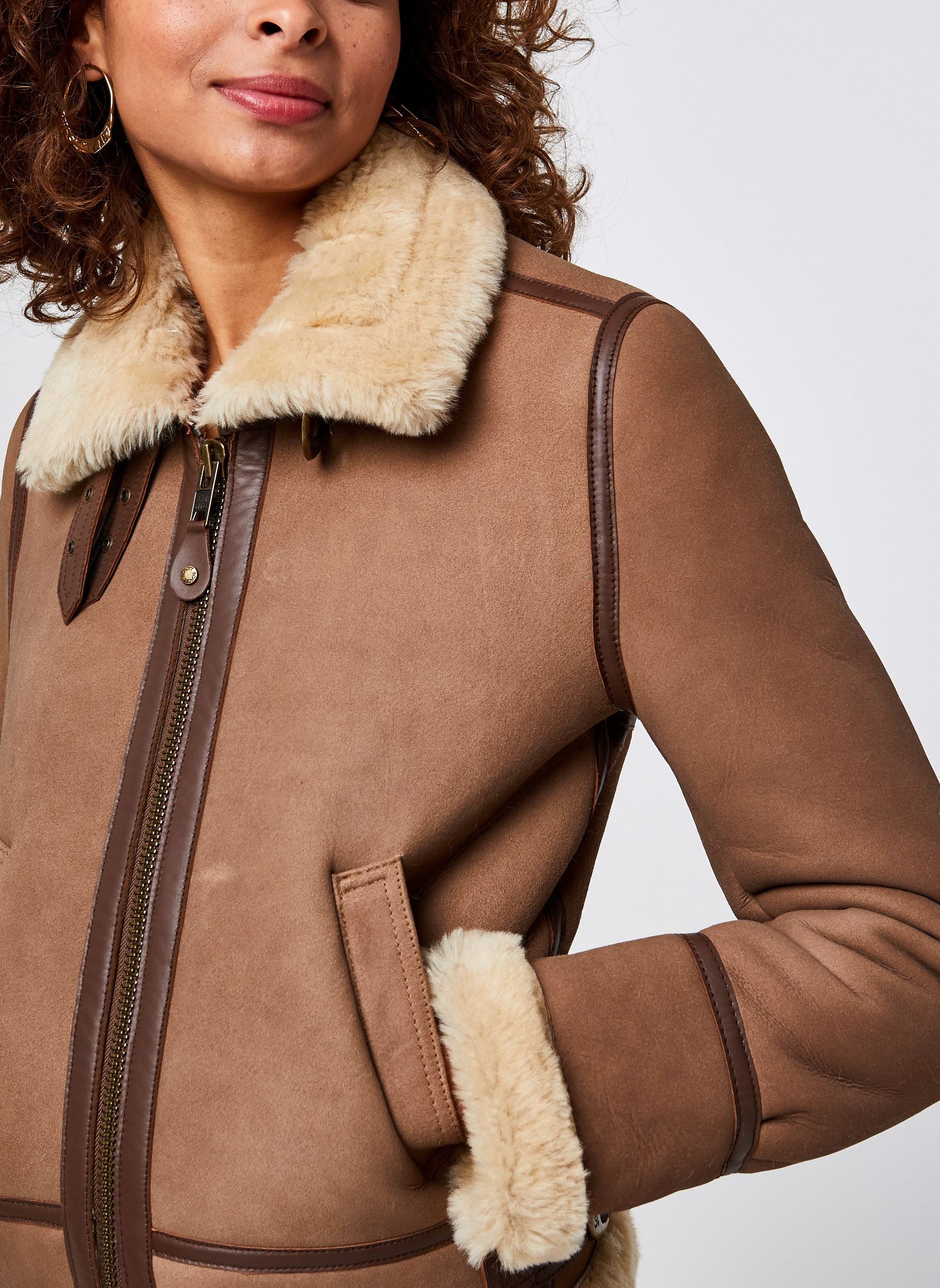 Vestes LCW 1255 A femme marron Schott Vestes LCW 1255 A femme marron CAMEL