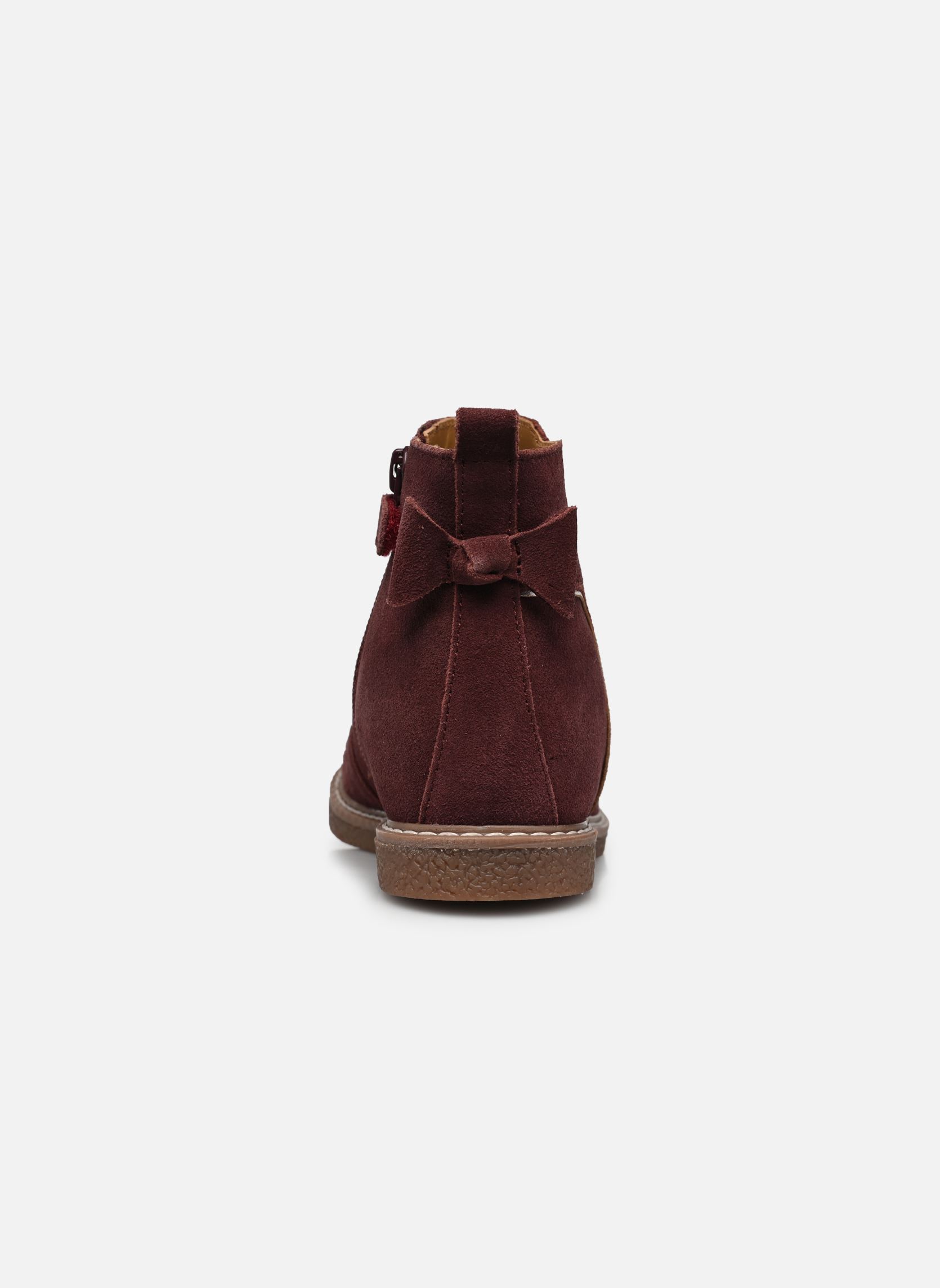 Bottines KF- Boots noeud coté fille violet Vertbaudet Bottines KF- Boots noeud coté fille violet AUBERGINE