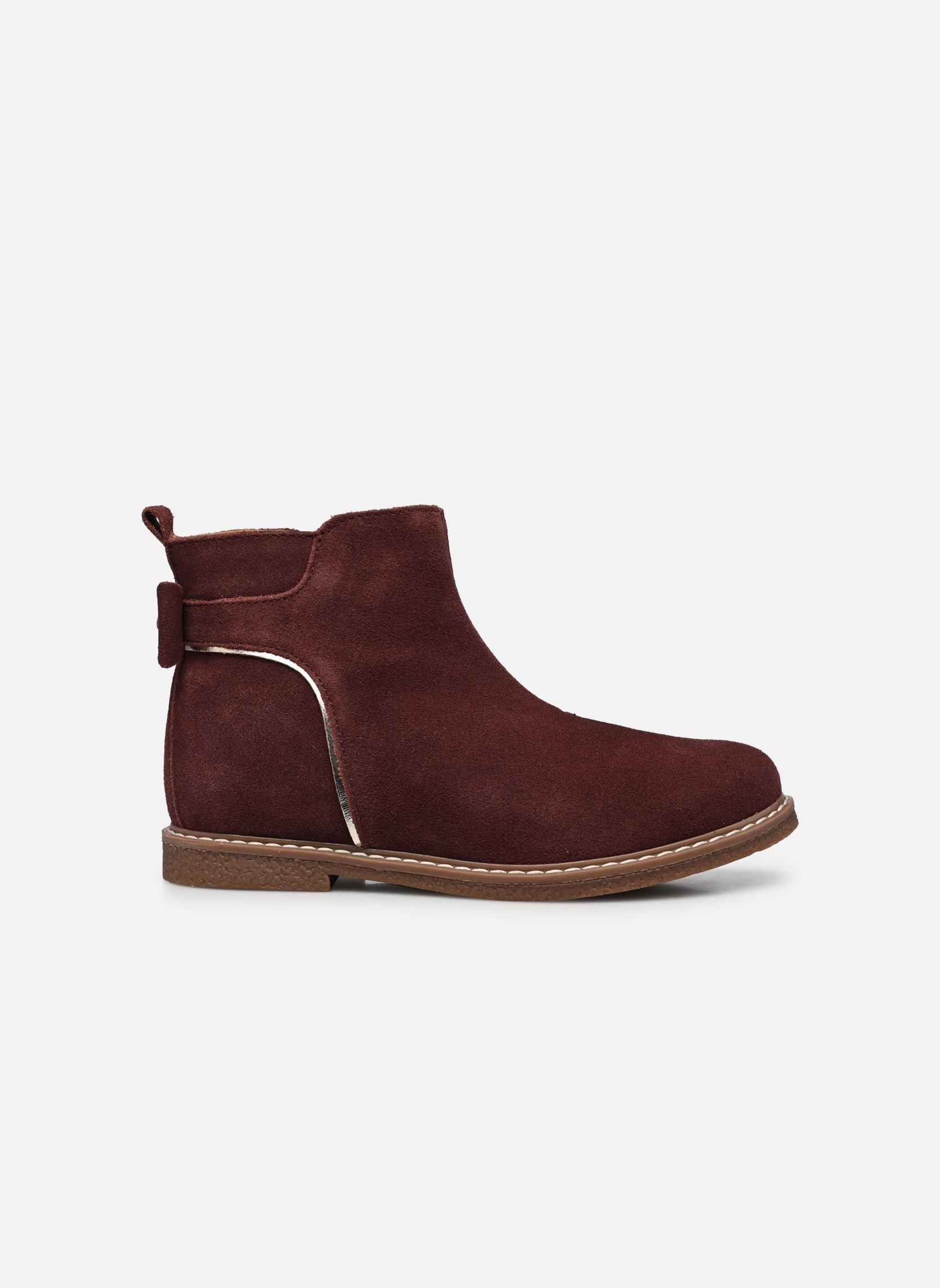 Bottines KF- Boots noeud coté fille violet Vertbaudet Bottines KF- Boots noeud coté fille violet AUBERGINE