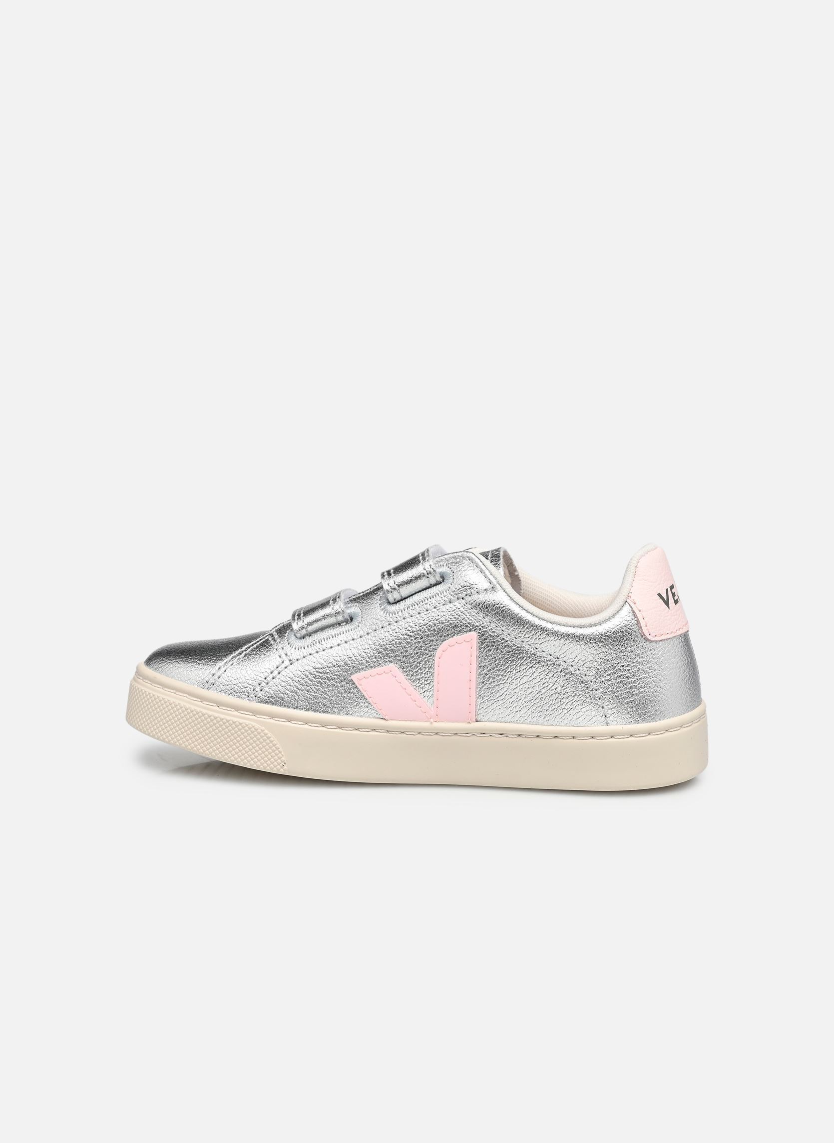 Niedrige Sneaker Small Esplar Velcro Leather mädchen silber Veja Niedrige Sneaker Small Esplar Velcro Leather mädchen silber SILVER_LASSI