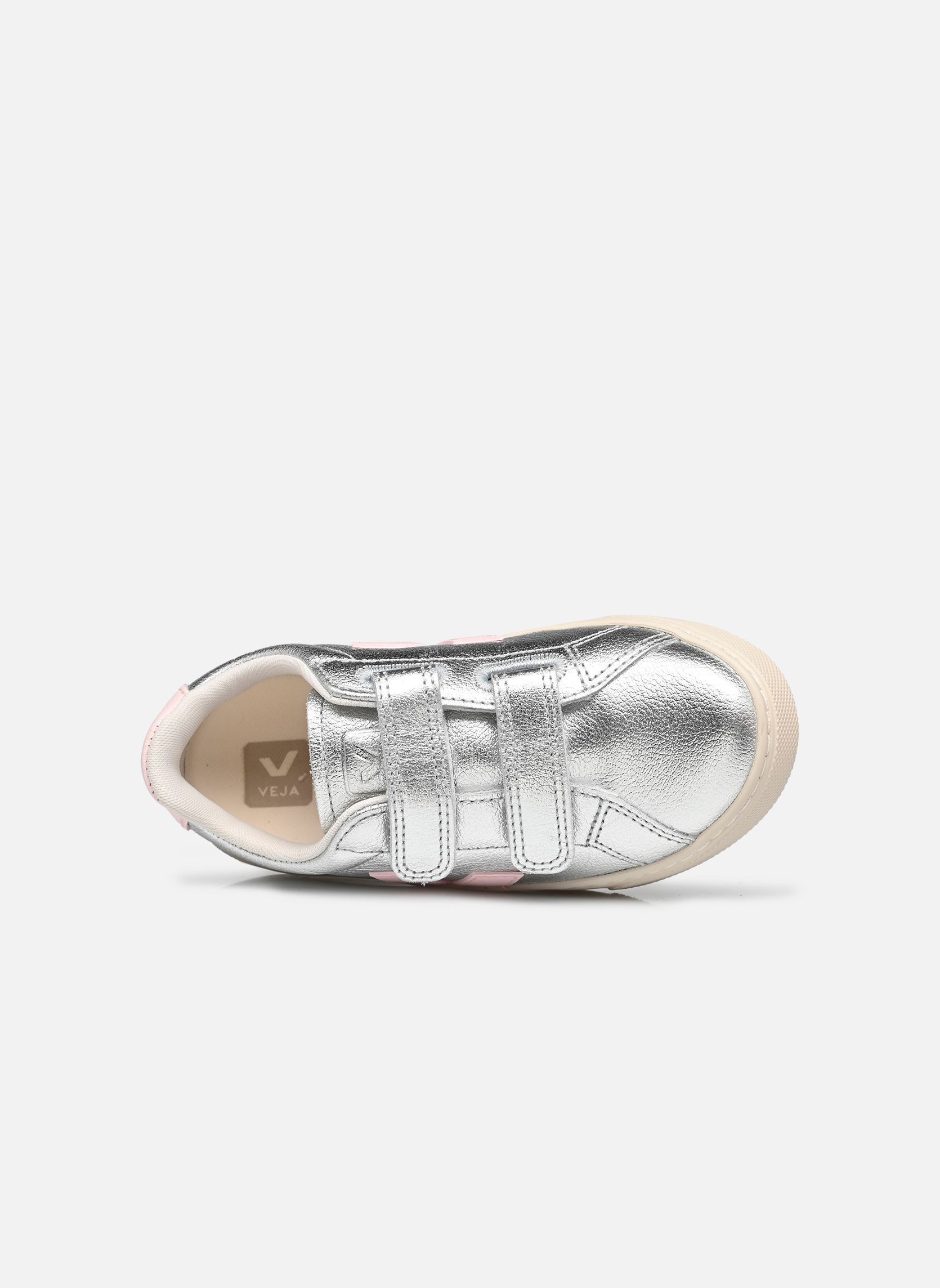 Niedrige Sneaker Small Esplar Velcro Leather mädchen silber Veja Niedrige Sneaker Small Esplar Velcro Leather mädchen silber SILVER_LASSI