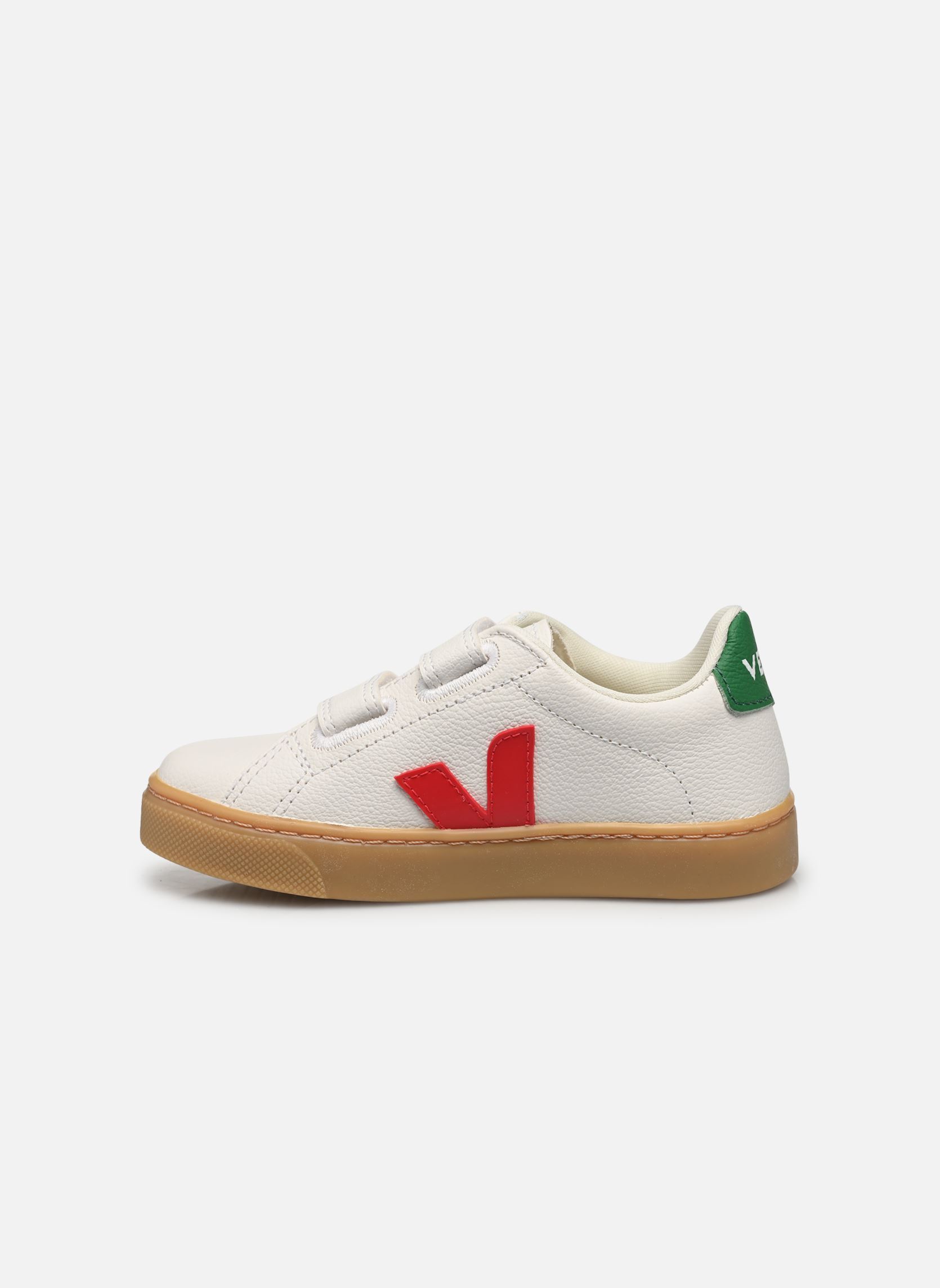 Baskets basses Small Esplar Velcro Leather blanc Veja Baskets basses Small Esplar Velcro Leather blanc EXTRA-WHITE_PEKIN_EMERAUDE