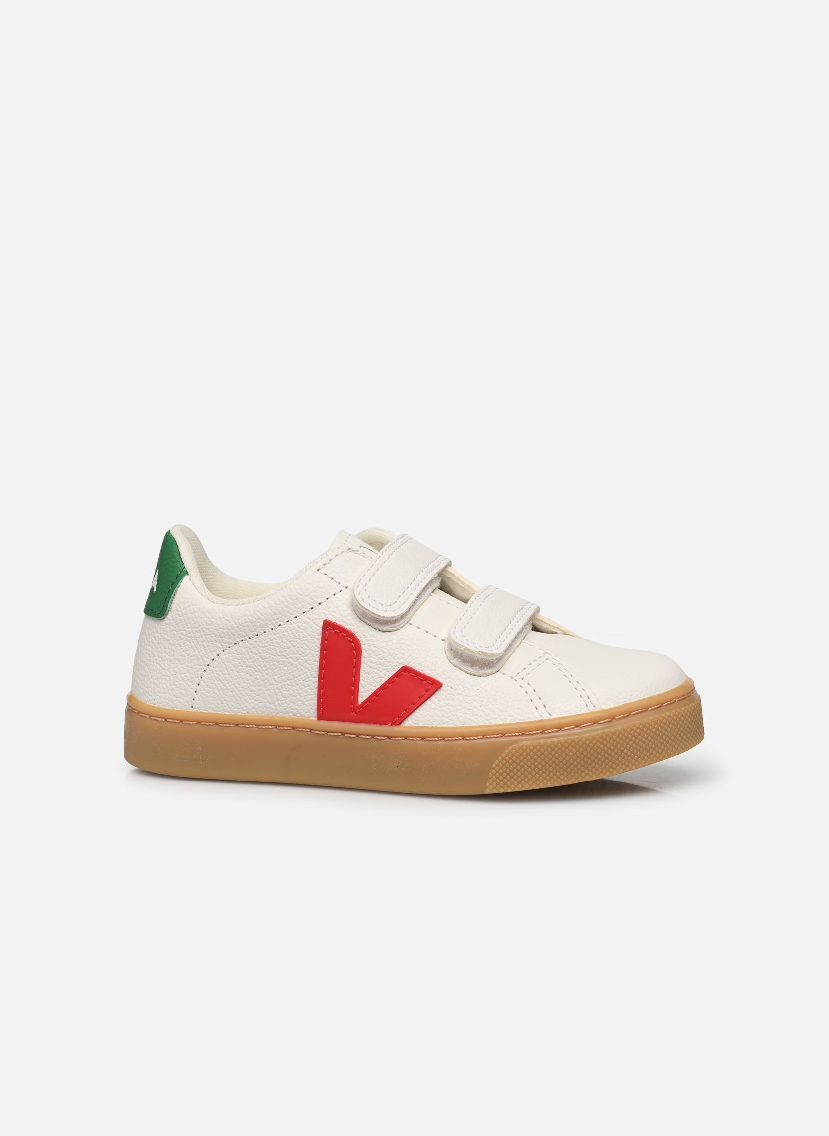Baskets basses Small Esplar Velcro Leather blanc Veja Baskets basses Small Esplar Velcro Leather blanc EXTRA-WHITE_PEKIN_EMERAUDE