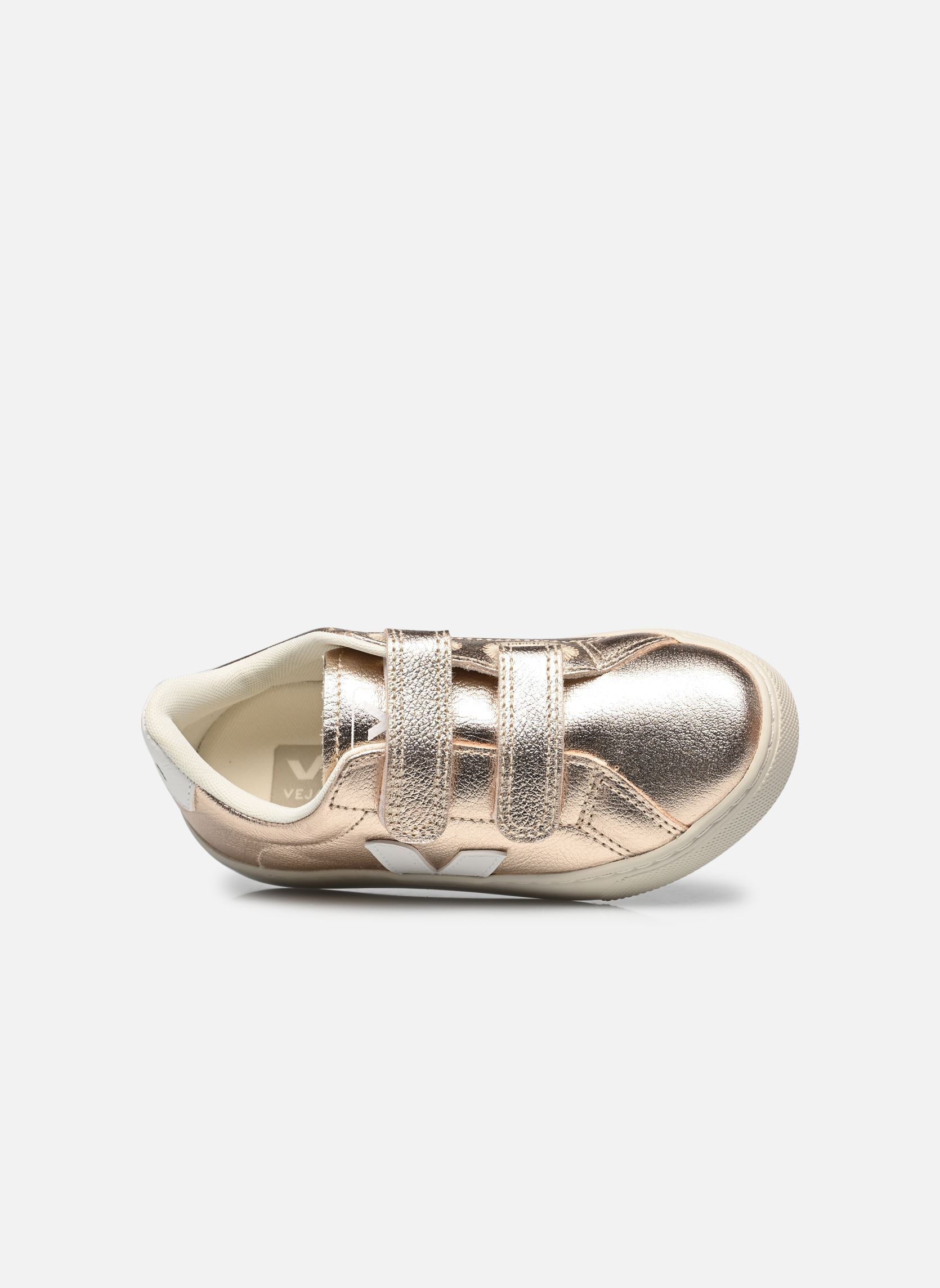 Baskets basses Small Esplar Velcro Leather fille or et bronze Veja Baskets basses Small Esplar Velcro Leather fille or et bronze PLATINE_WHITE