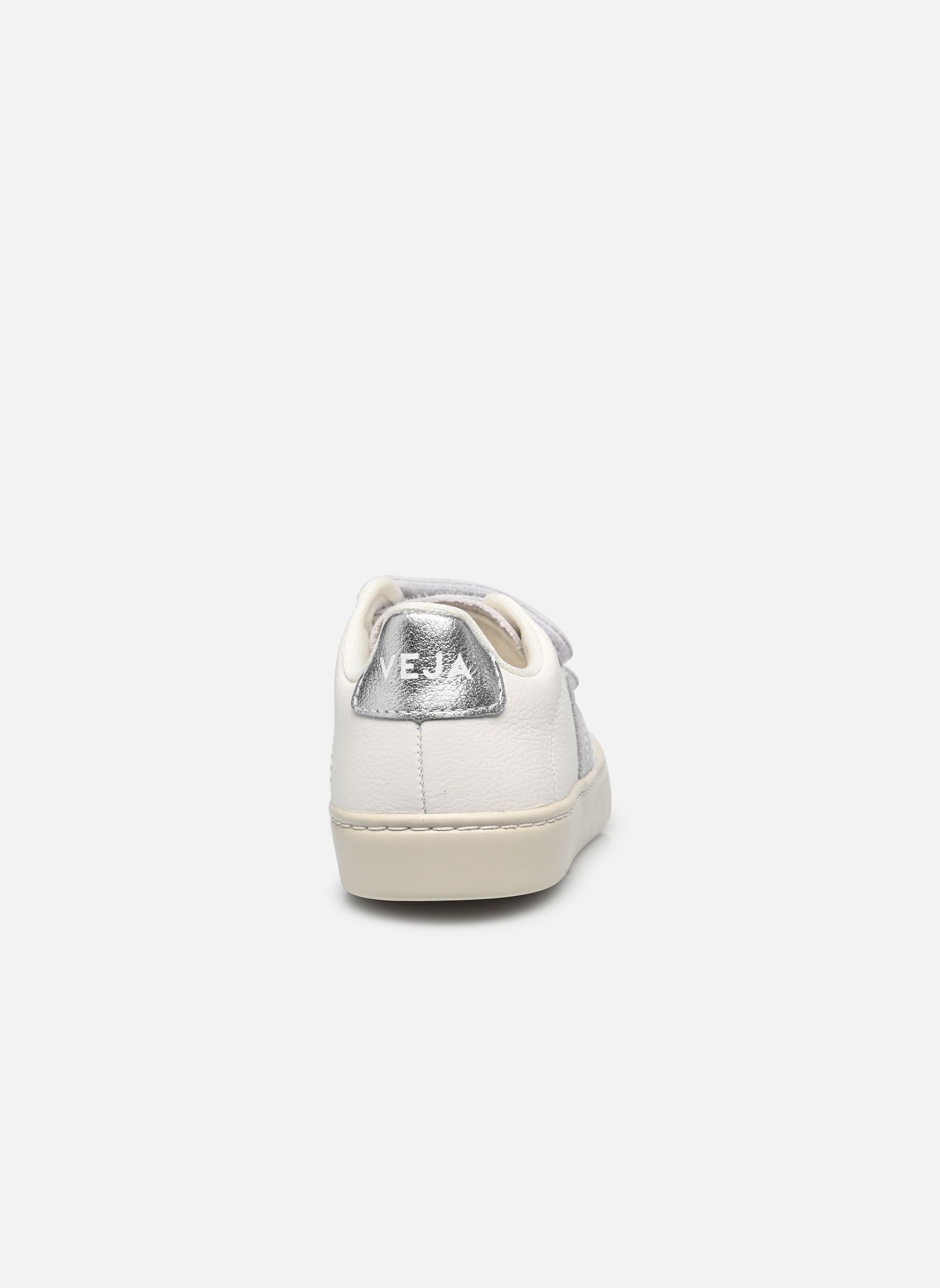 Niedrige Sneaker Small Esplar Velcro Leather mädchen weiß Veja Niedrige Sneaker Small Esplar Velcro Leather mädchen weiß WHITE_SILVER