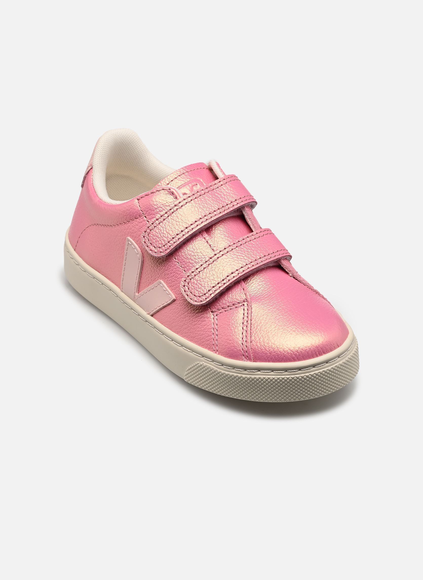 Niedrige Sneaker Small Esplar Velcro Leather mädchen rosa Veja Niedrige Sneaker Small Esplar Velcro Leather mädchen rosa GLIMMER_PETALE