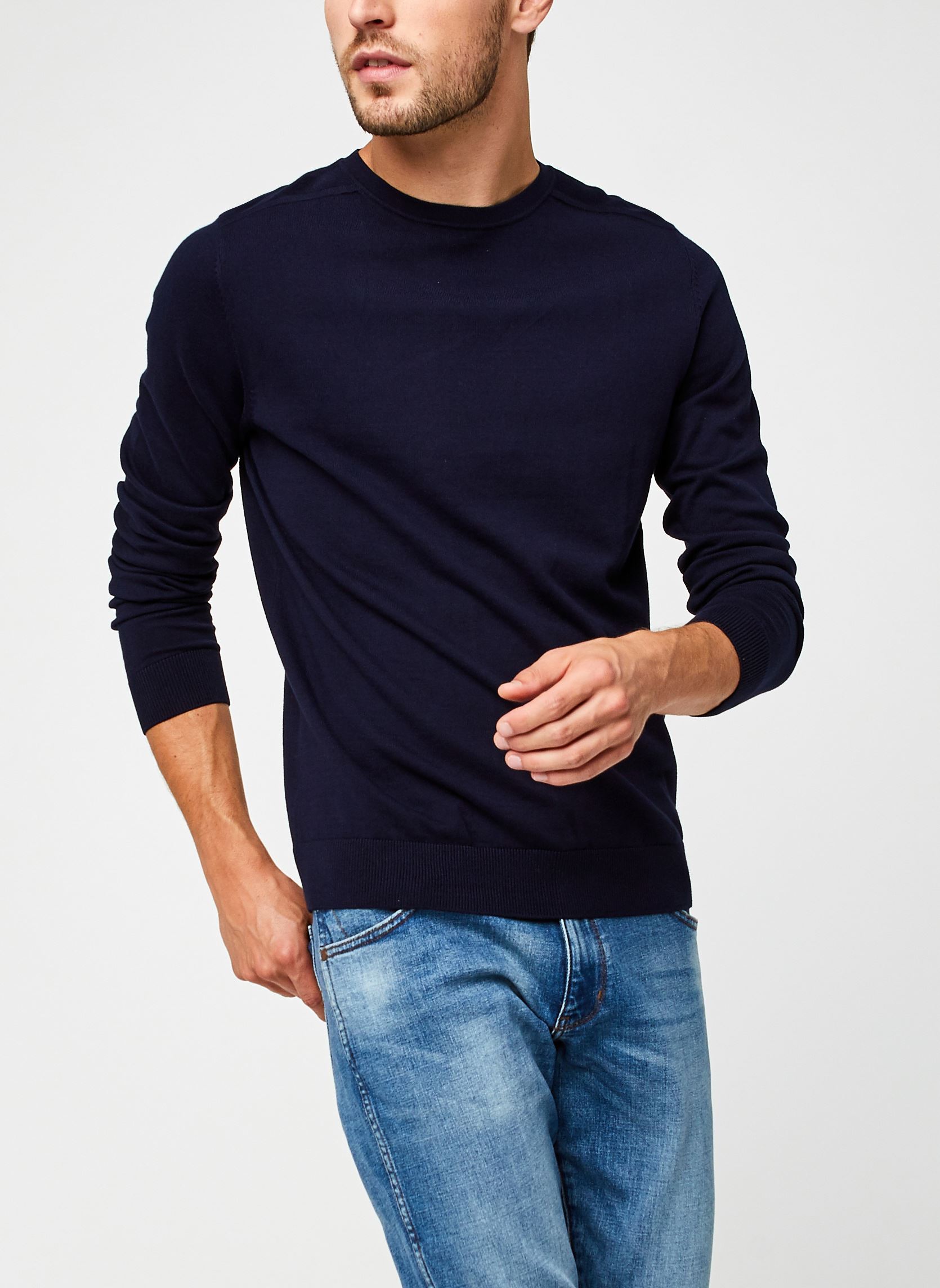 Selected Homme SLHROME LS CREW NECK B NOOS - Maglione - kelp/sabbia