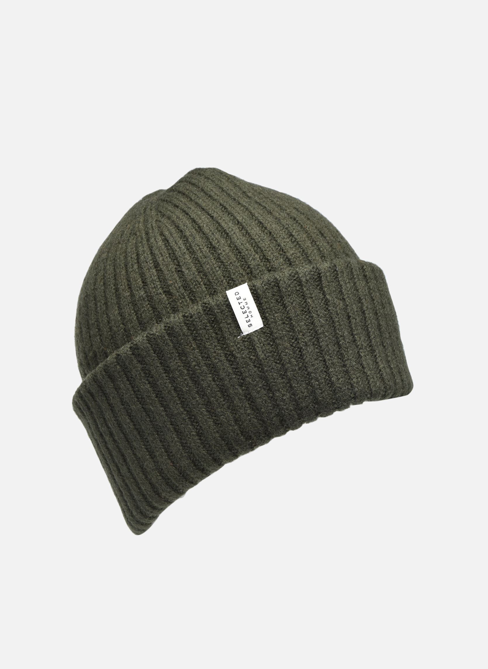 Mutsen Slhmerino Wool Beanie W heren groen Selected Homme Mutsen Slhmerino Wool Beanie W heren groen ROSIN