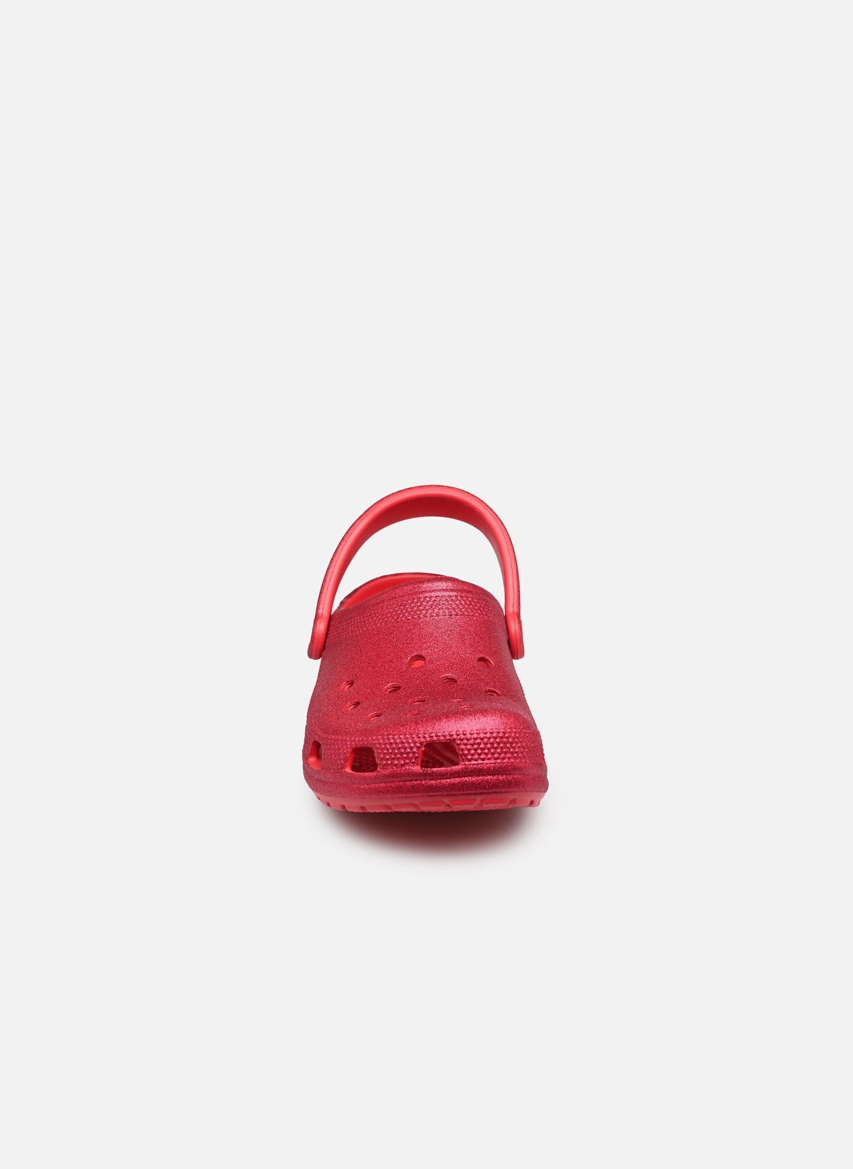 Pantoletten Classic Glitter Clog W damen rosa Crocs Pantoletten Classic Glitter Clog W damen rosa Digital Raspberry Glitter