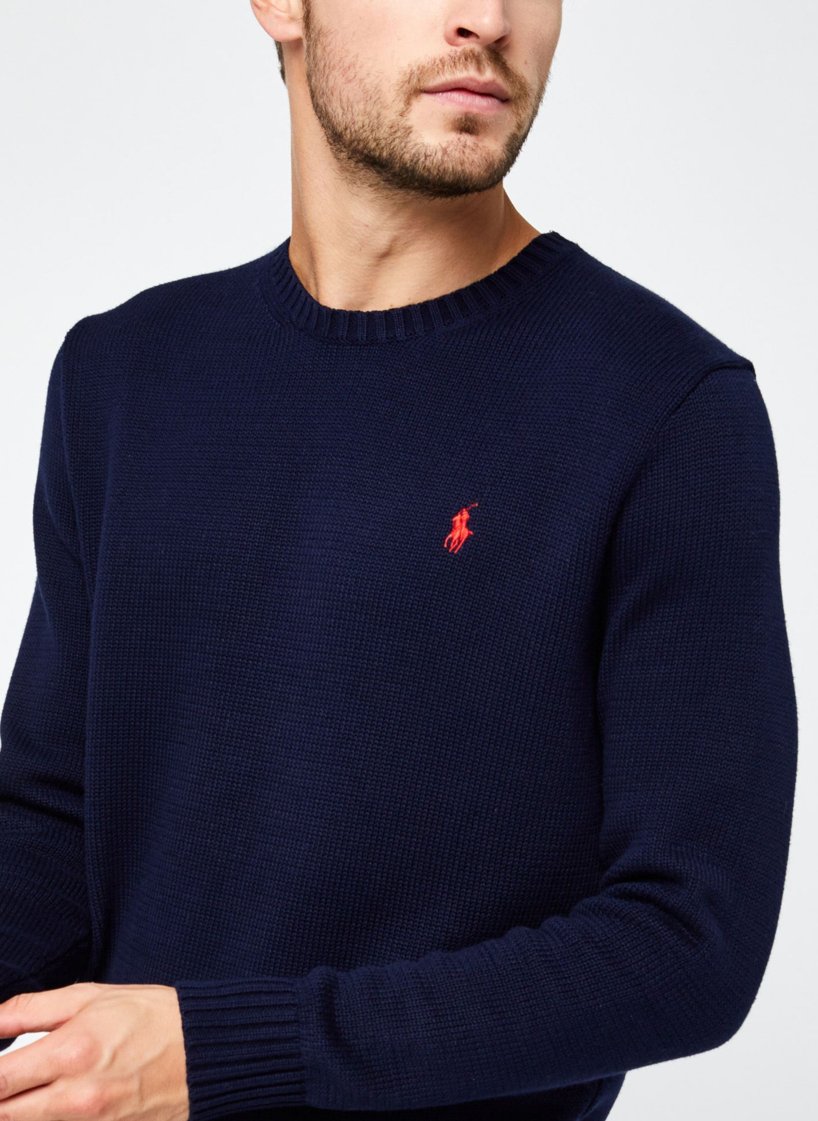 Maglioni Pull col rond en coton 710810846 uomo blu Polo Ralph Lauren Maglioni Pull col rond en coton 710810846 uomo blu HUNTER NAVY