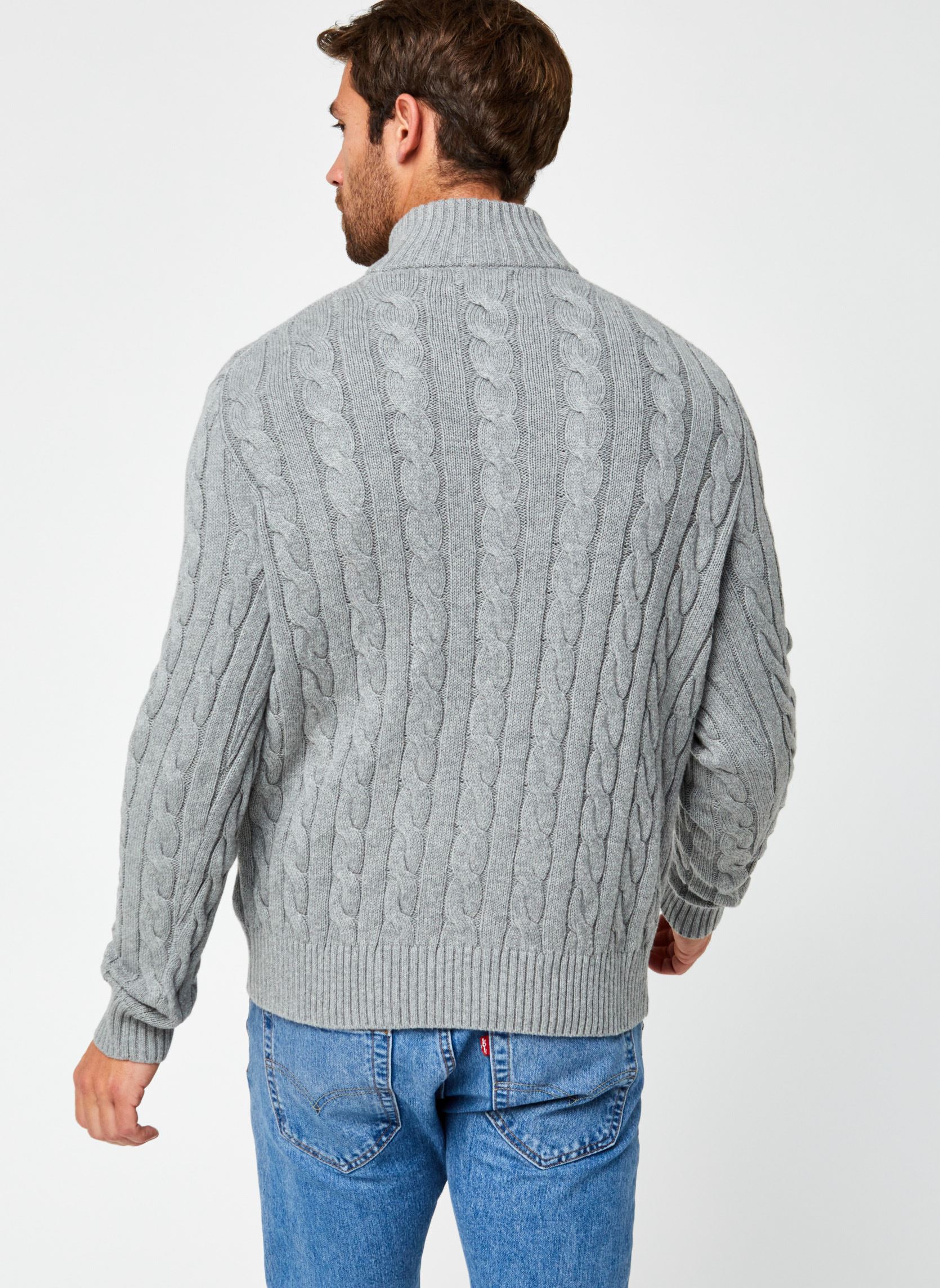 Pullover Pull torsadé en coton 710810841 herren grau Polo Ralph Lauren Pullover Pull torsadé en coton 710810841 herren grau FAWN GREY HEATHER