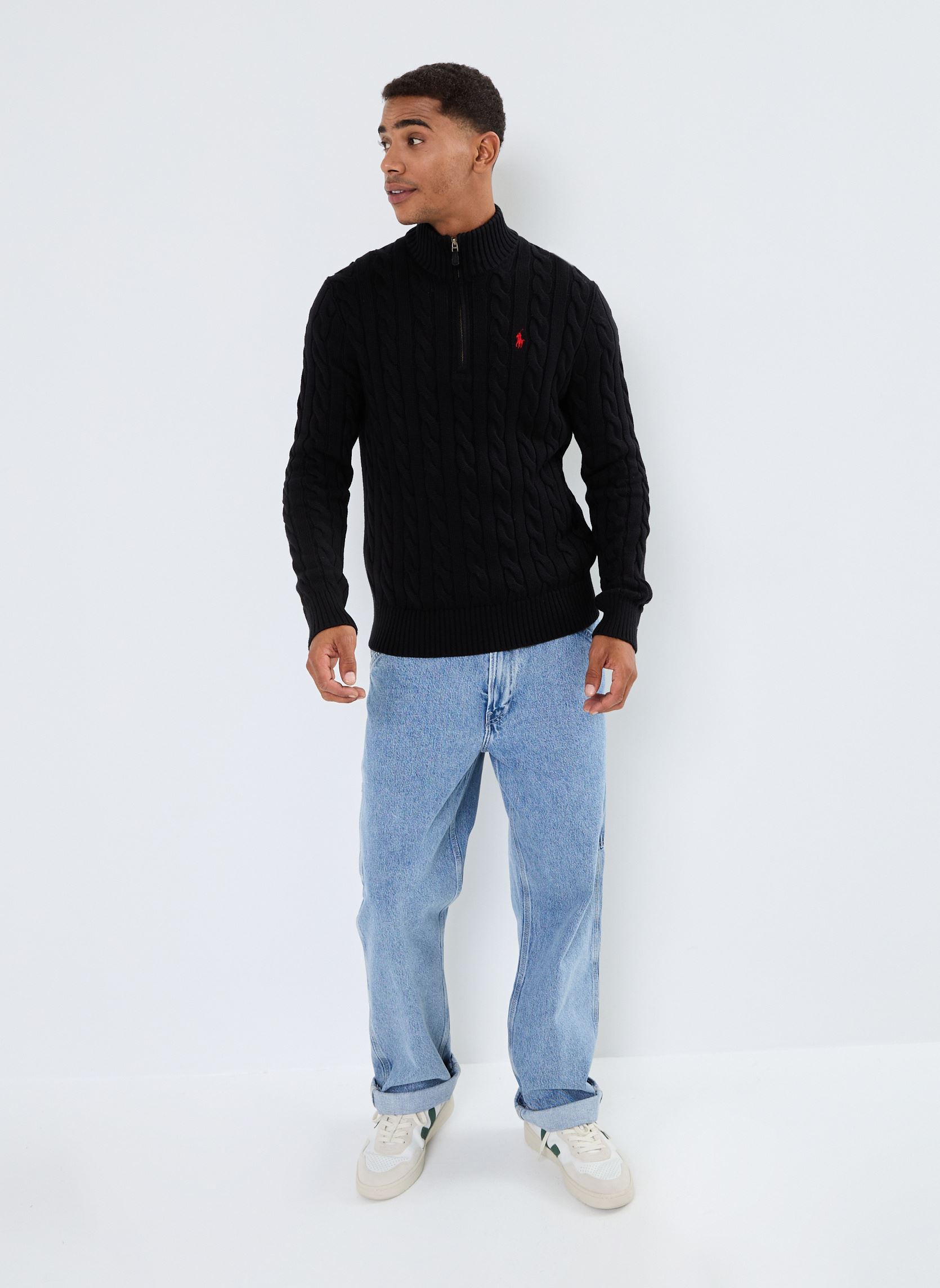 Truien Pull torsadé en coton 710810841 heren zwart Polo Ralph Lauren Truien Pull torsadé en coton 710810841 heren zwart POLO BLACK