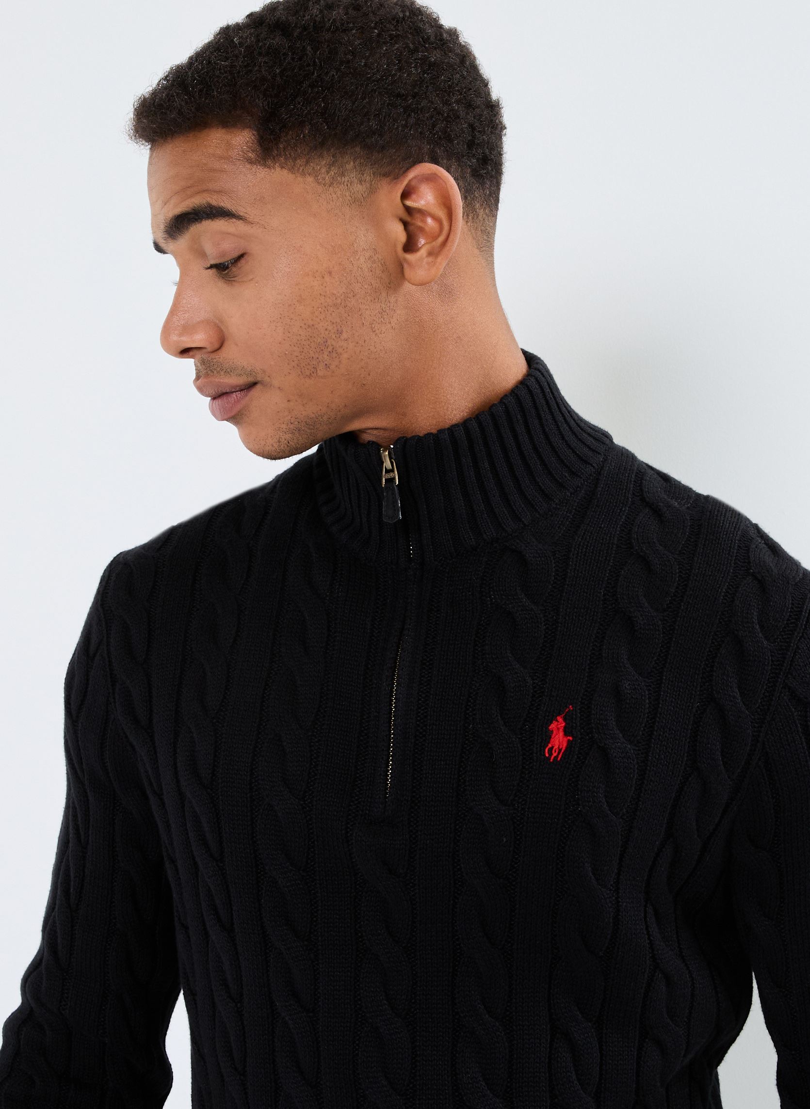 Truien Pull torsadé en coton 710810841 heren zwart Polo Ralph Lauren Truien Pull torsadé en coton 710810841 heren zwart POLO BLACK