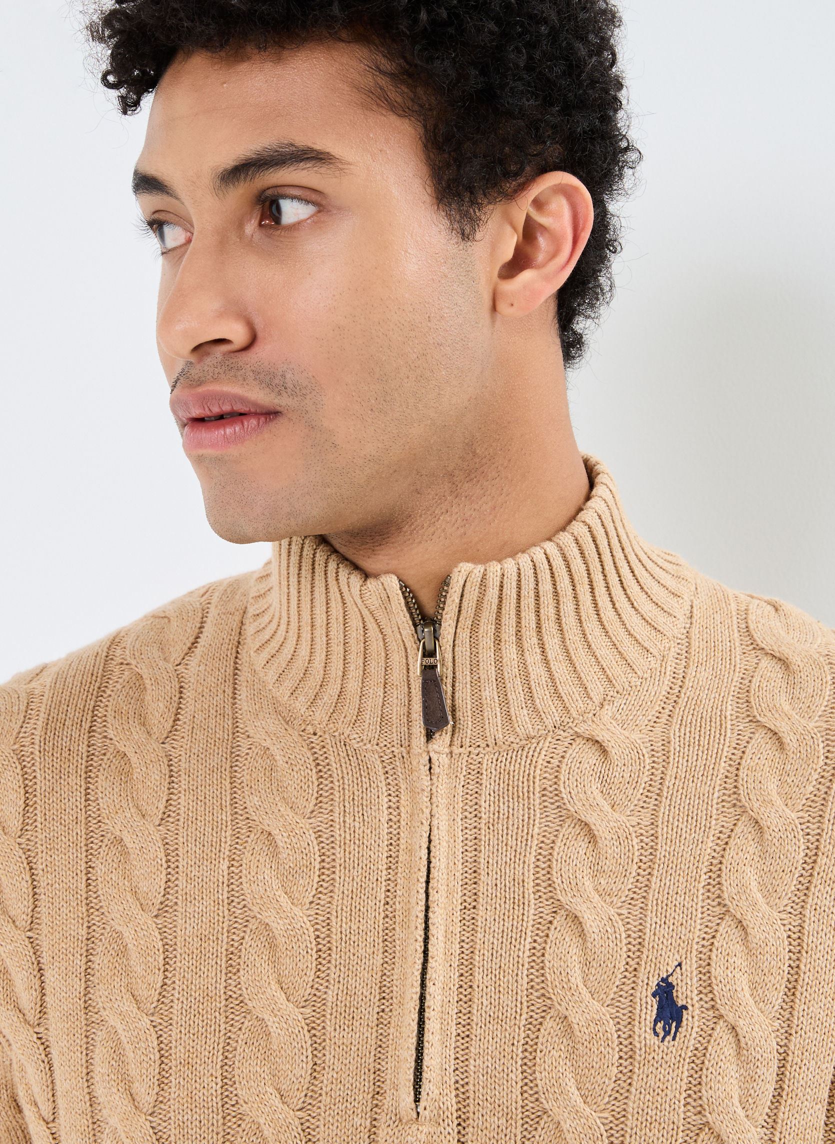 Pullover Pull torsadé en coton 710810841 herren braun Polo Ralph Lauren Pullover Pull torsadé en coton 710810841 herren braun CAMEL MELANGE
