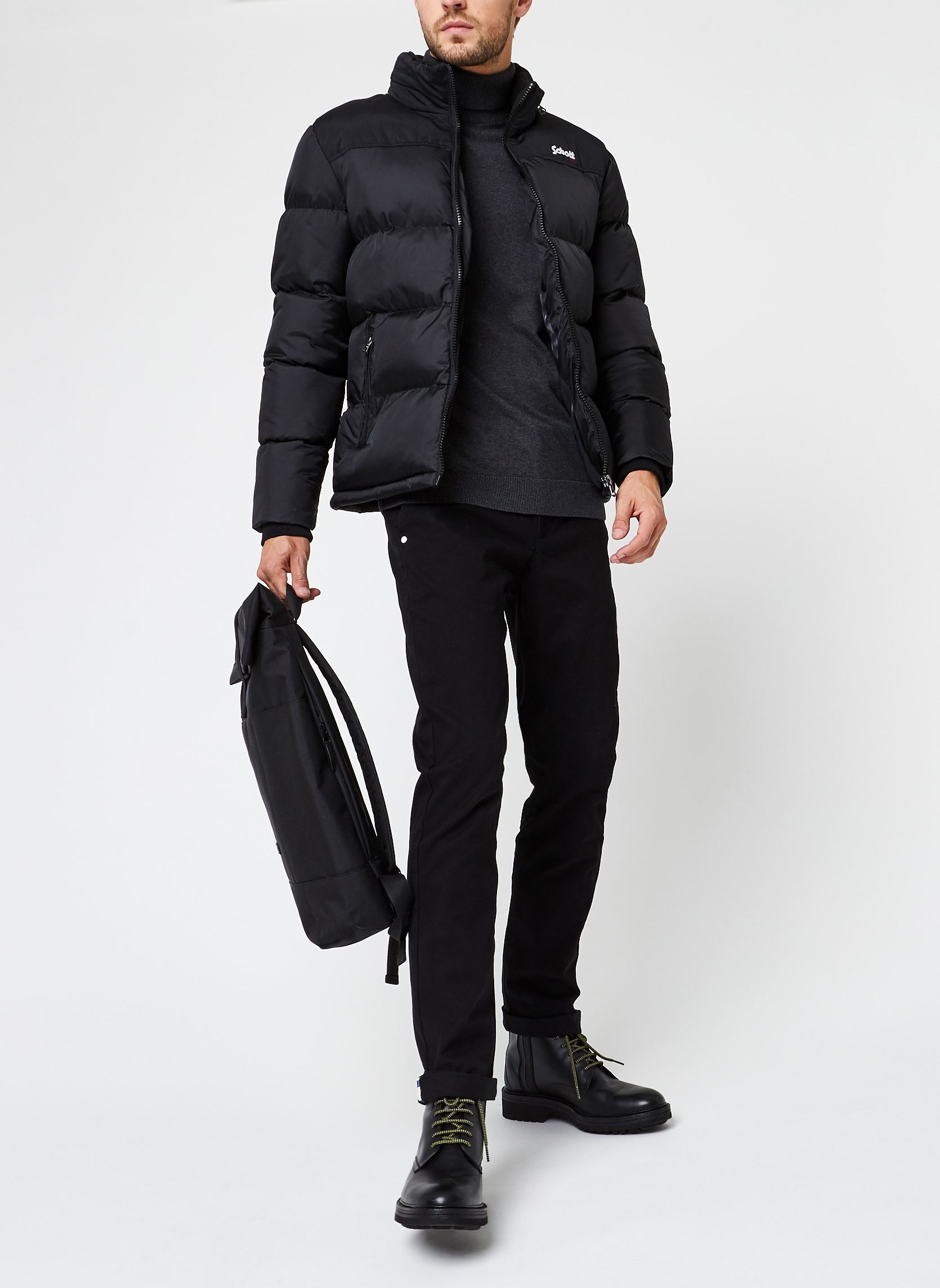 Doudounes Utah Doudoune M homme noir Schott Doudounes Utah Doudoune M homme noir BLACK