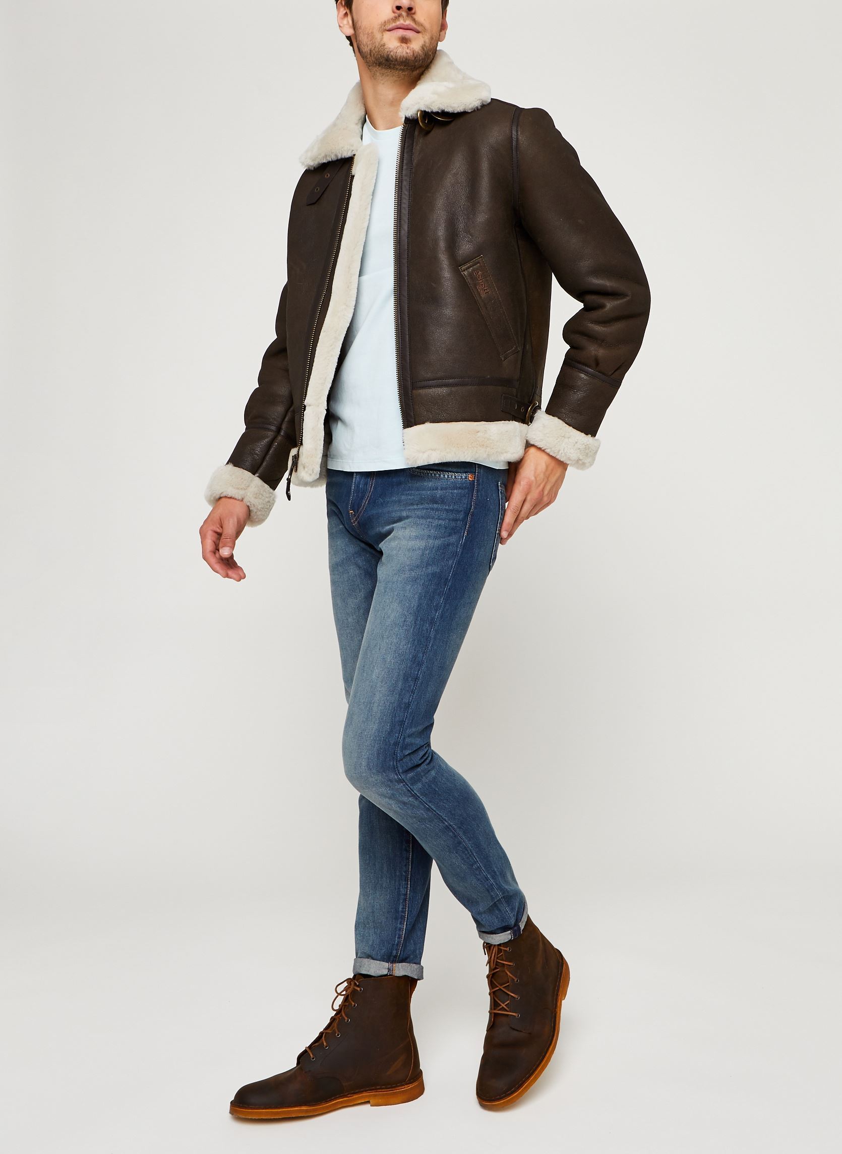 Bomberjacken Lc1259 Bombardier herren braun Schott Bomberjacken Lc1259 Bombardier herren braun MARRON