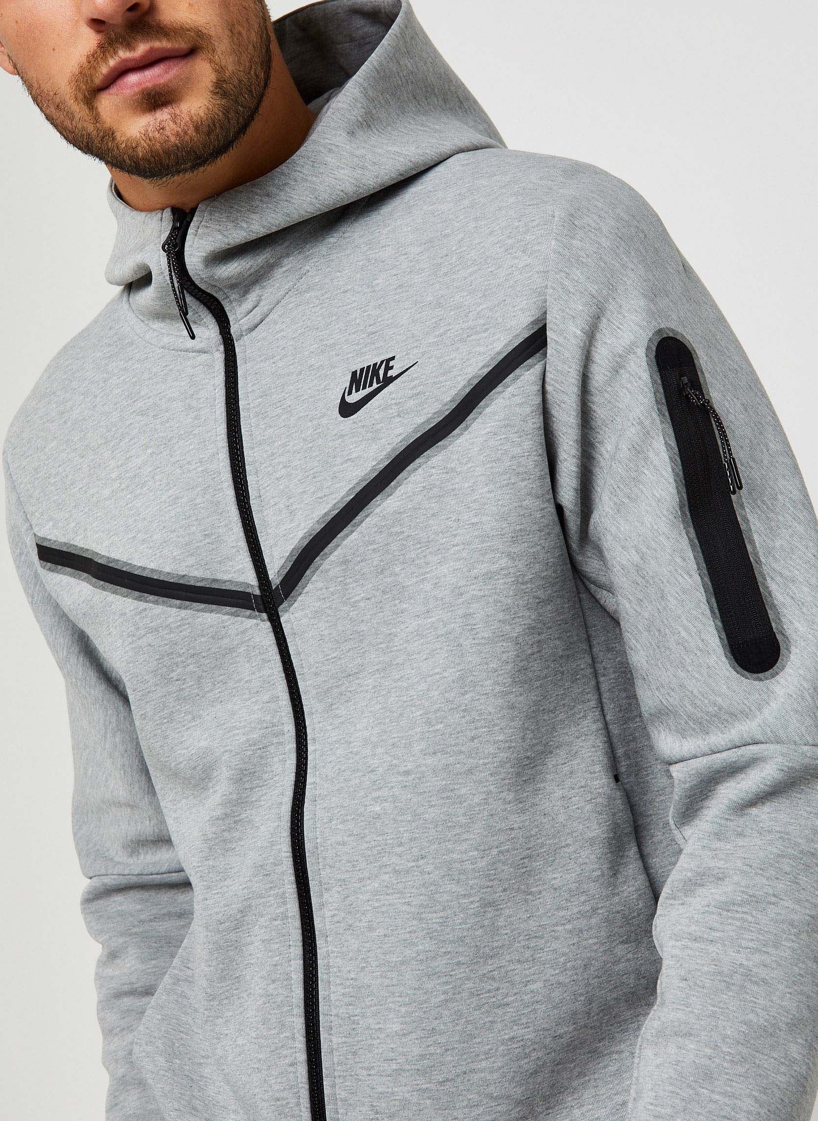 hooded sweatshirt nike m nsw tch flc hoodie fz