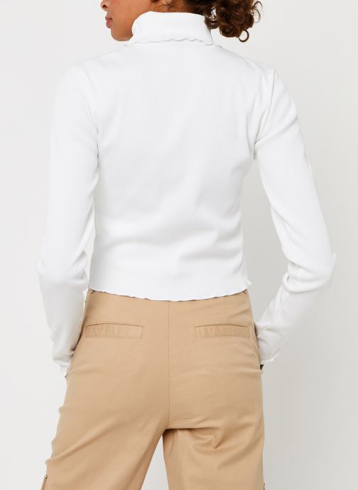 Nike W Nsw Top Ls Rib Femme (Wit) - Kleding chez Sarenza (471437)