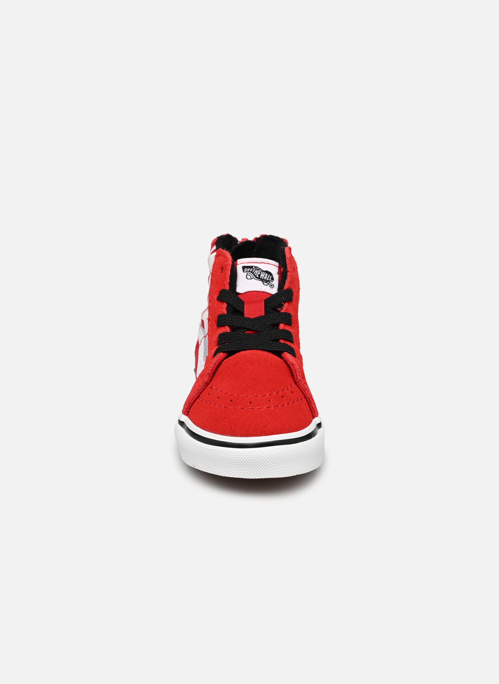 Niedrige Sneaker TD SK8-Hi Zip jungen rot Vans Niedrige Sneaker TD SK8-Hi Zip jungen rot FEROCIOUS FLAME RACING RED/BLA