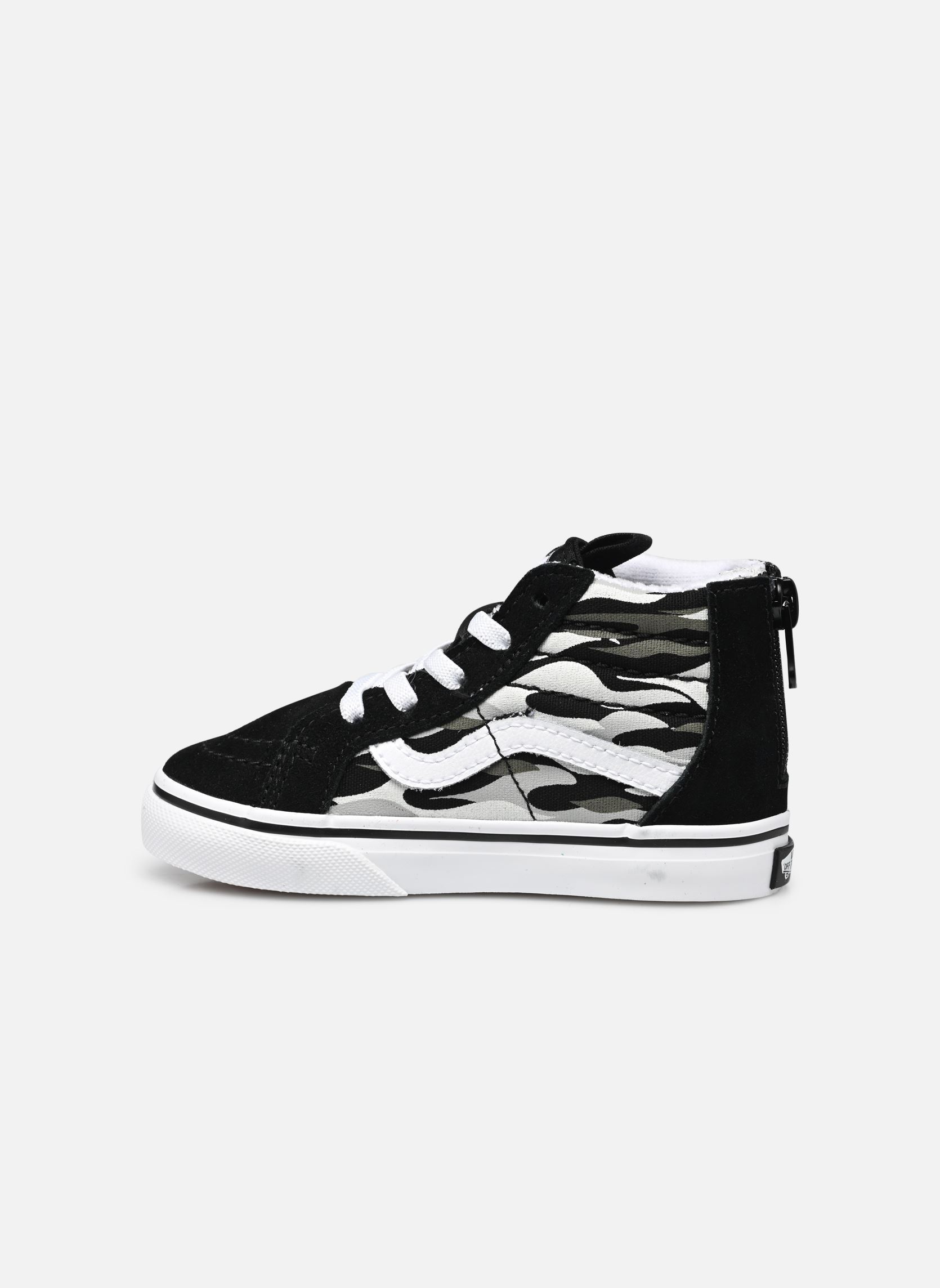 Baskets basses TD SK8-Hi Zip garçon noir Vans Baskets basses TD SK8-Hi Zip garçon noir FLAME CAMO BLACK/GREY