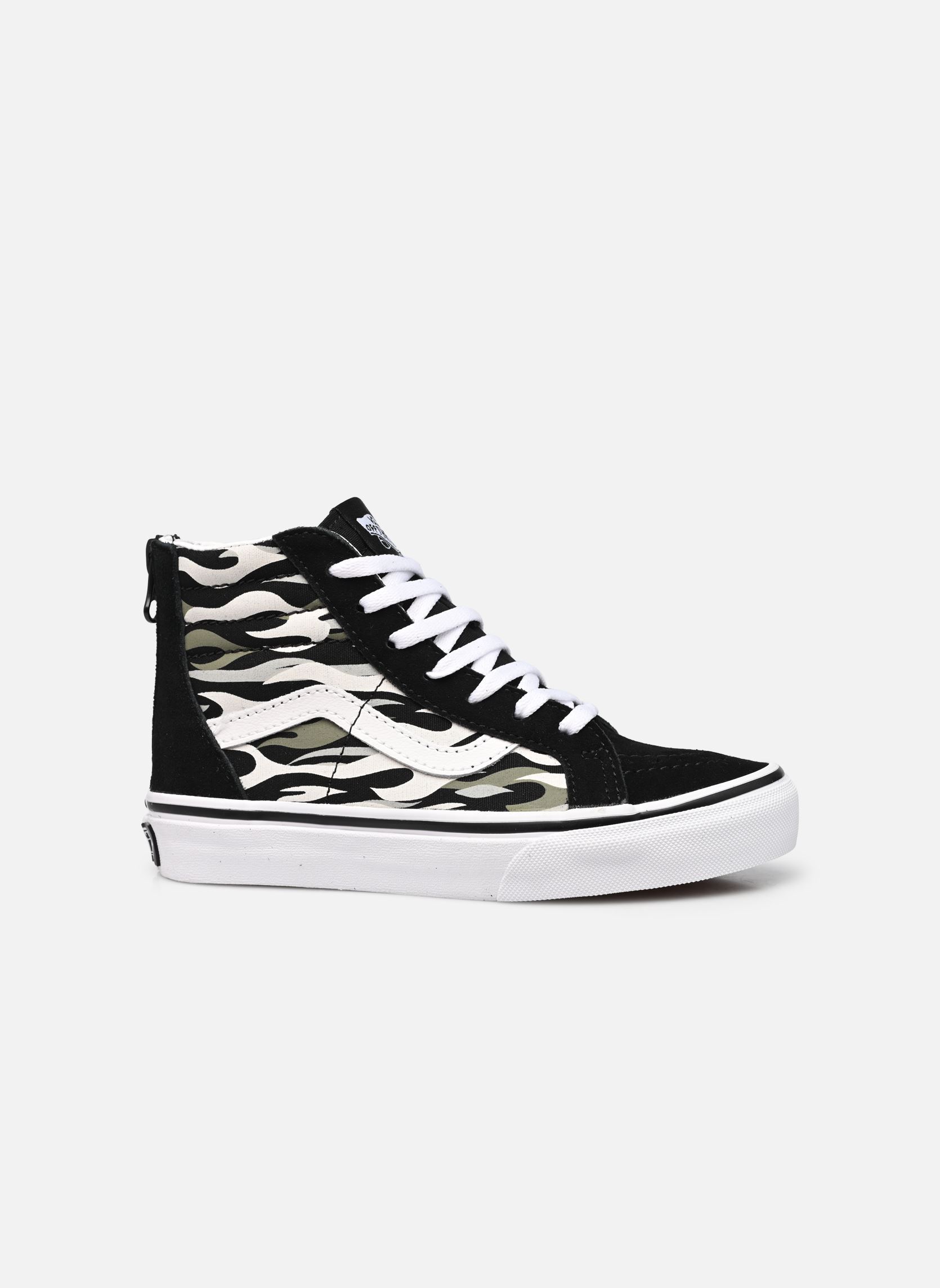Baskets hautes UY SK8-Hi Zip garçon noir Vans Baskets hautes UY SK8-Hi Zip garçon noir FLAME CAMO BLACK/GREY